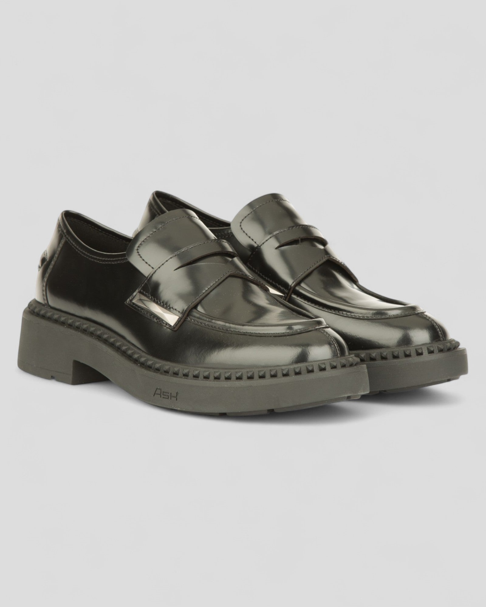 MOCASSINO MEDUSA 03  POLISH CALF. COLORE BACK