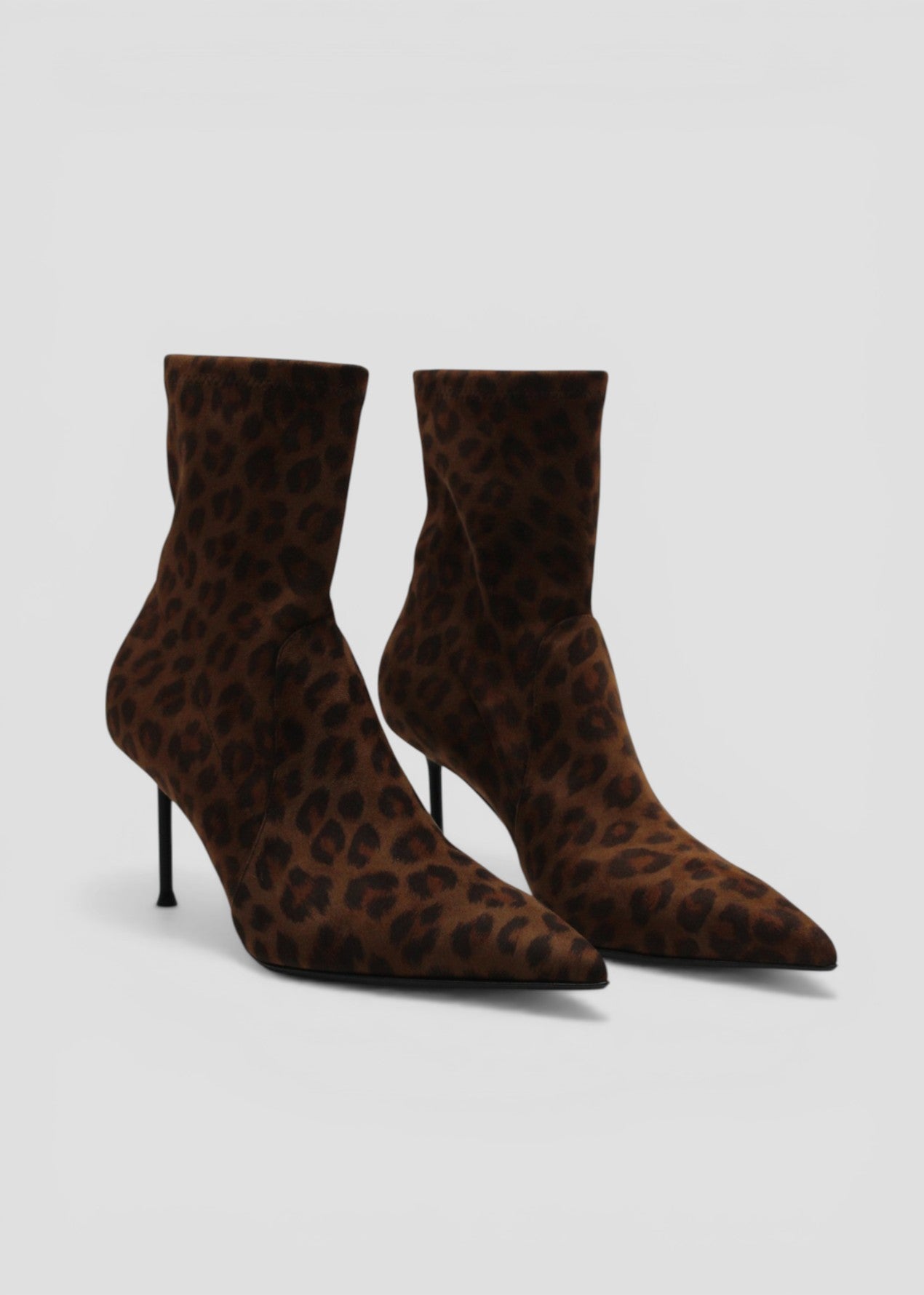 SS26- GALLIA6   TRONCHETTO STRETCH LEO VELVET BROWN