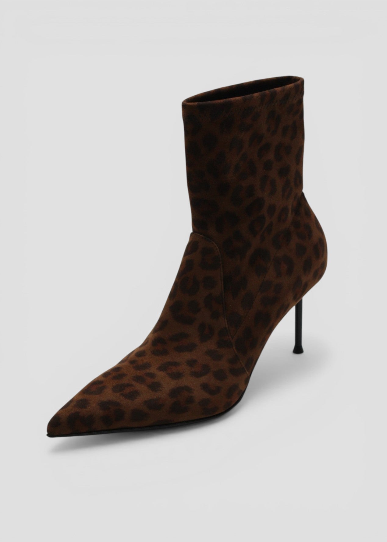 SS26- GALLIA6   TRONCHETTO STRETCH LEO VELVET BROWN