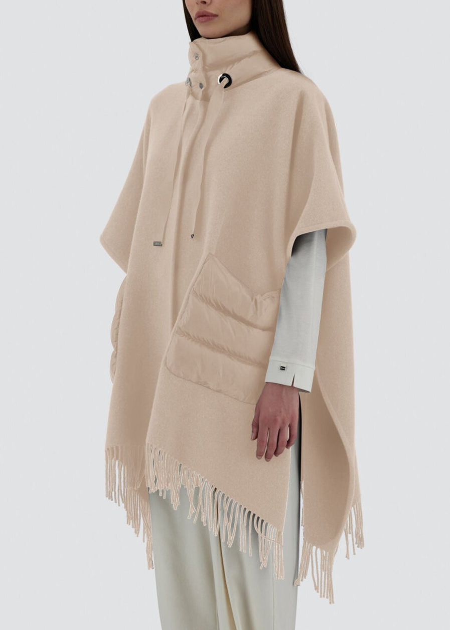 FW25-GC00066DR  PONCHO WARMY COLORE CHANTILLY