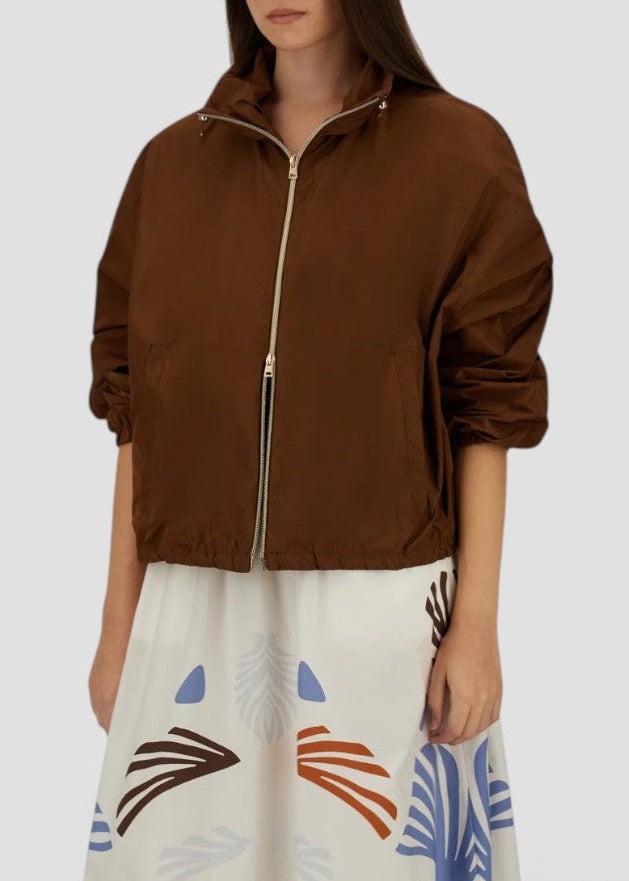 SS26-GI000280D-12483Z GIACCA CORTA NEW TECHNO TAFFETA  CUOIO