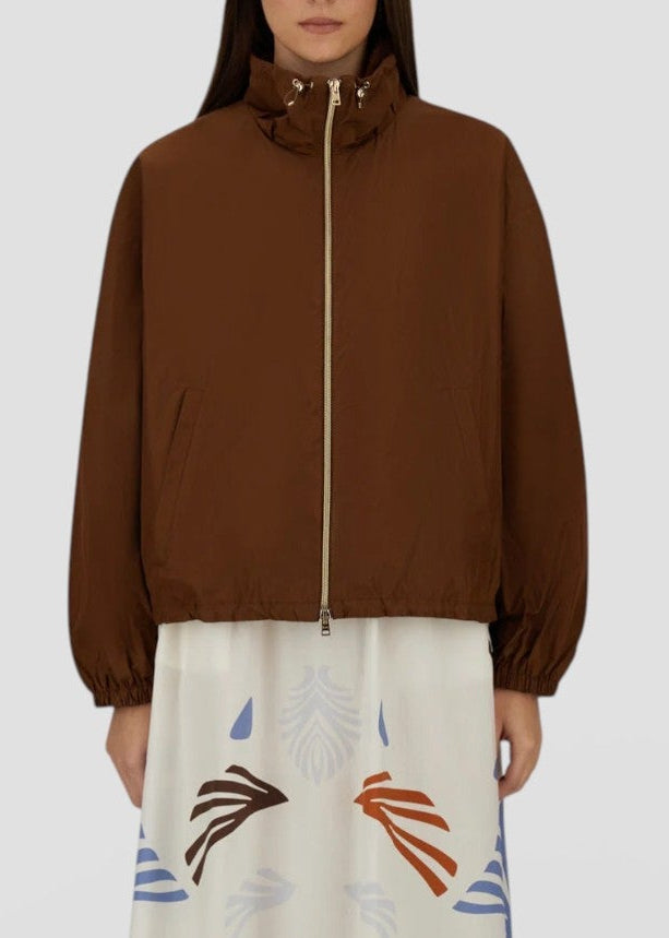 SS26-GI000280D-12483Z GIACCA CORTA NEW TECHNO TAFFETA  CUOIO