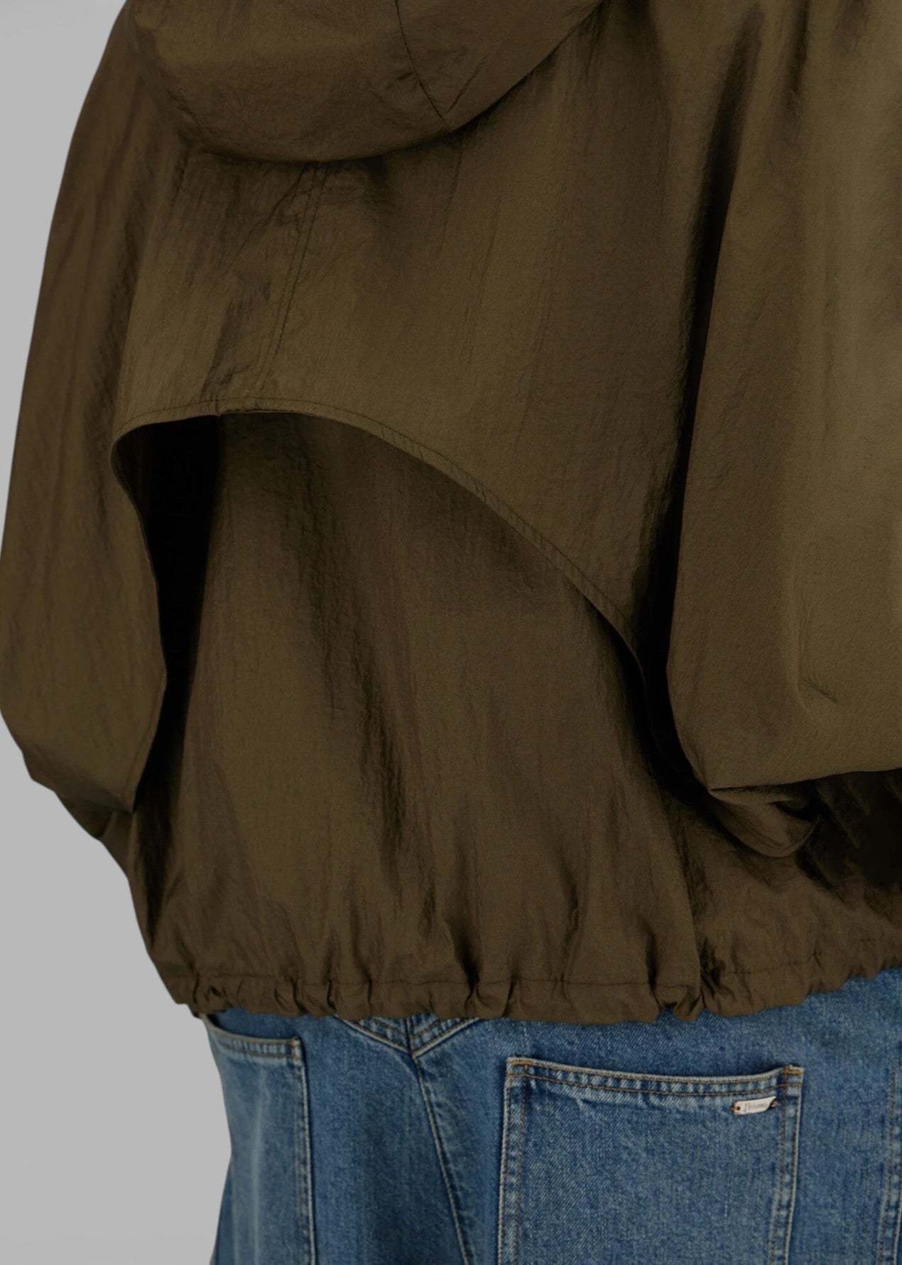 SS26-GI000356D-12701  GIACCA COTA CON CAPPUCCIO VERDE MILITARE