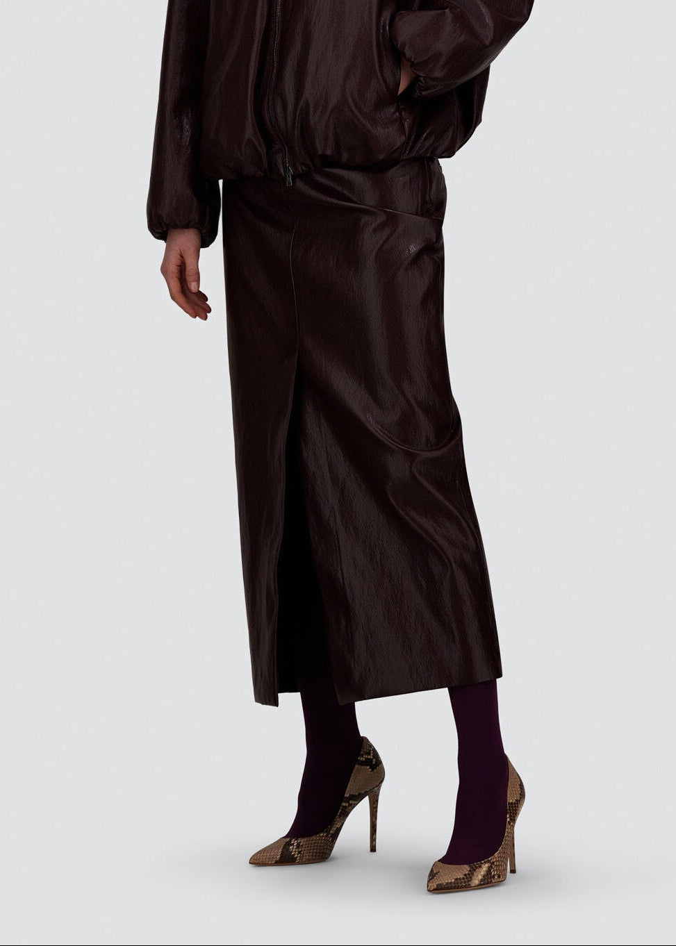 GN000121D-12928-6715  GONNA EFFETTO PELLE BORDEAUX