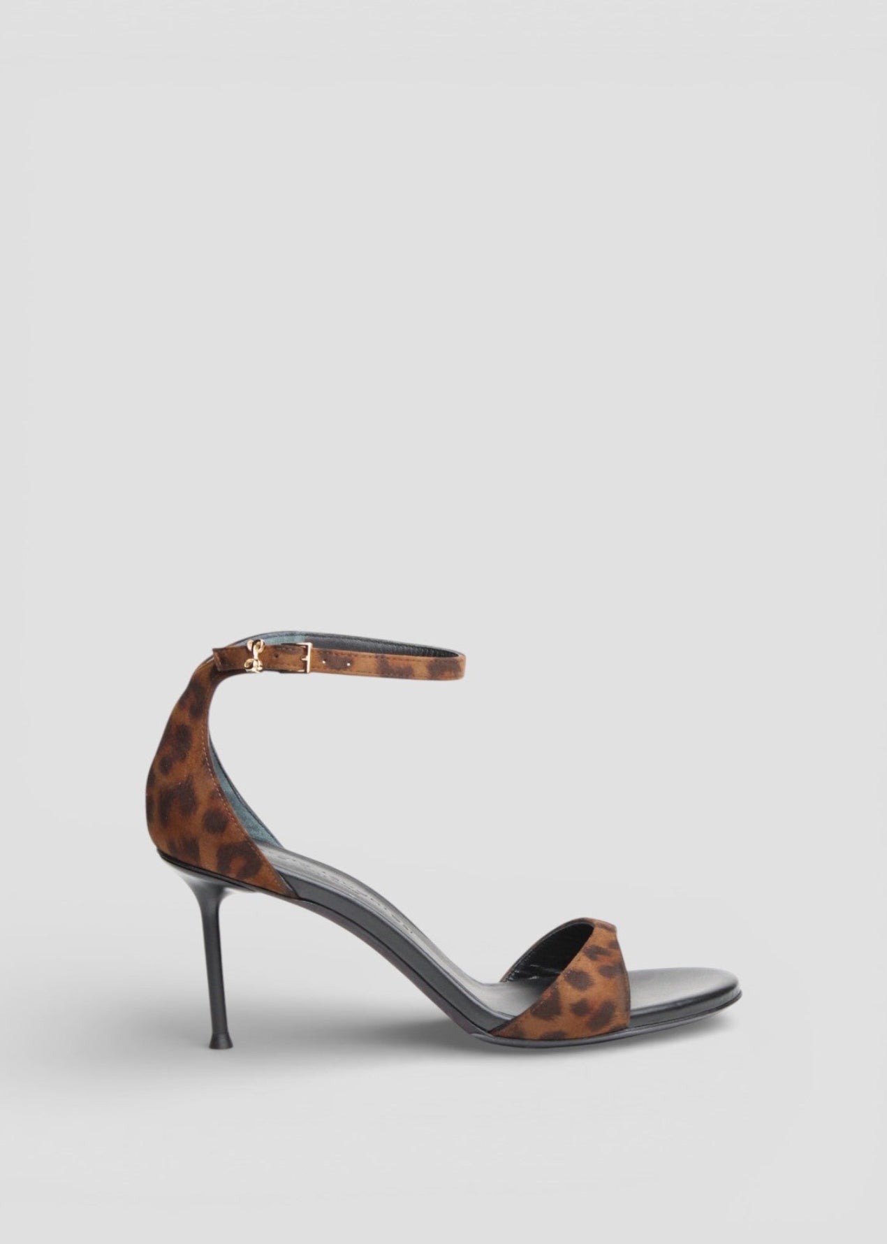 SS26-GOLDIE6 SANDALO CON TACCO LEO  VELVET BROWN