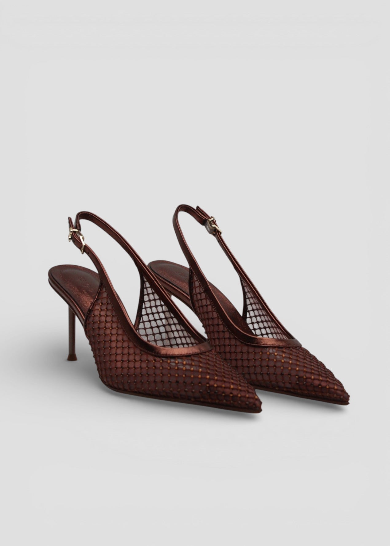 SS26-GRETA6 SLINGBACK  GILI PELLE MARRONE