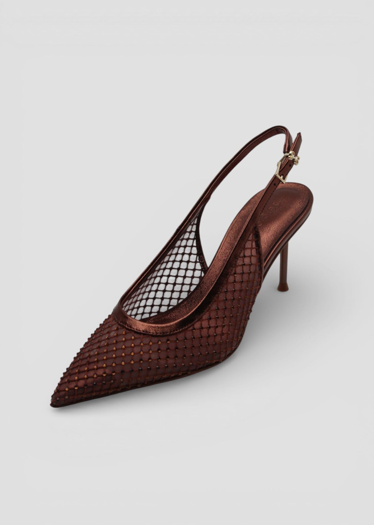 SS26-GRETA6 SLINGBACK  GILI PELLE MARRONE
