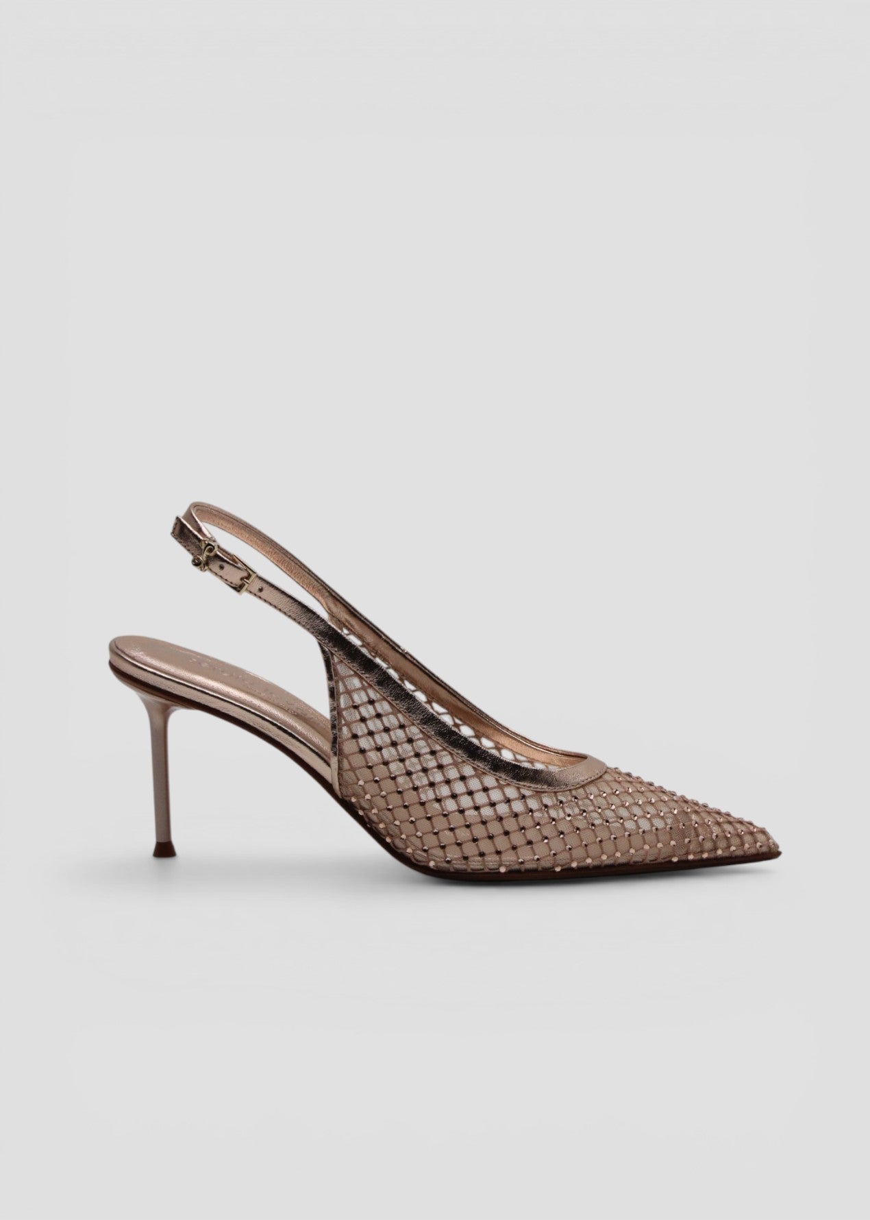 SS26-GRETA6 SLINGBACK  GILI PELLE ORO ROSA