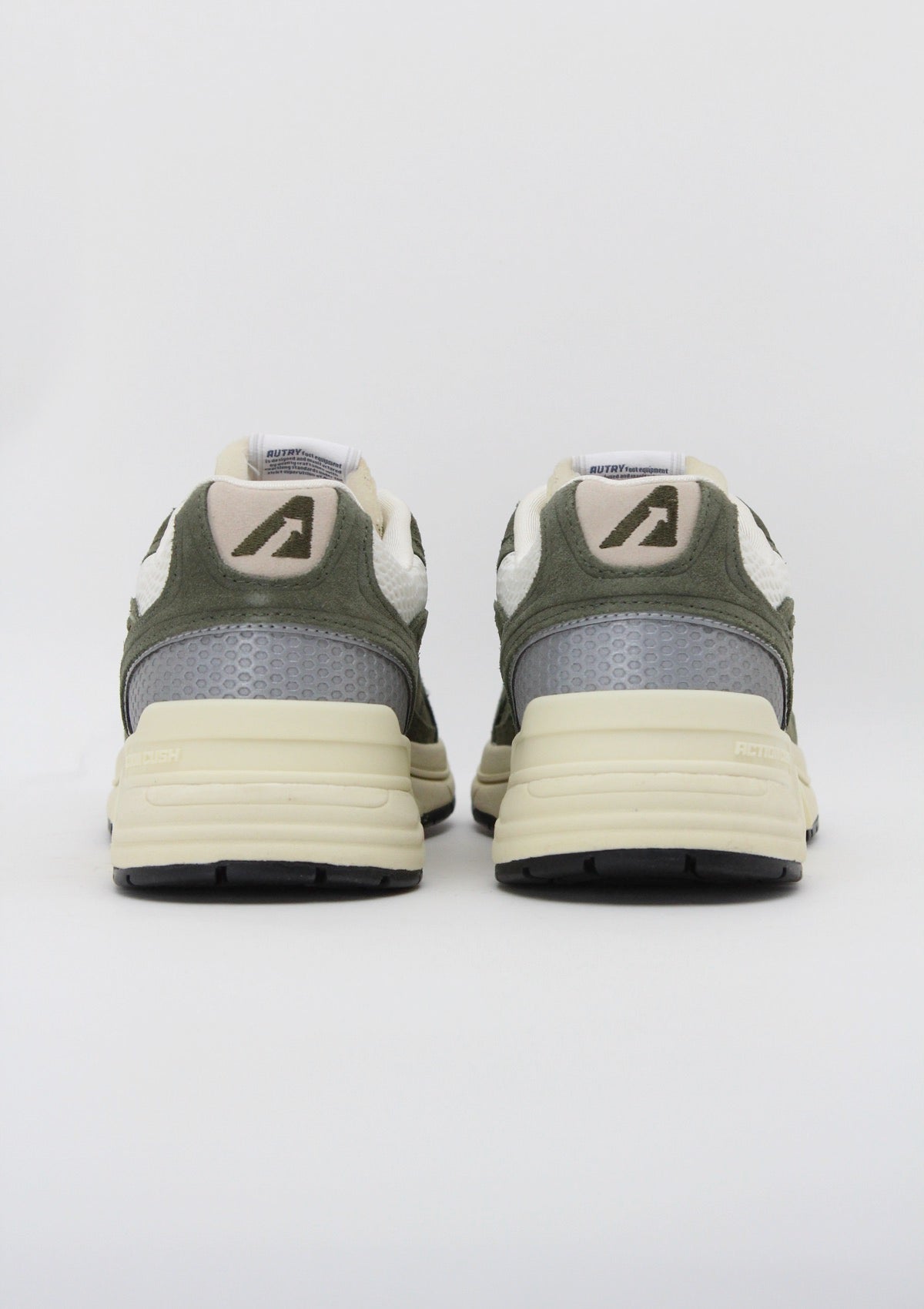 HYLM UM24 SNEAKERS UOMO AUTRY HYPERWAY - VERDE MILITARE / CREMA / ARGENTO