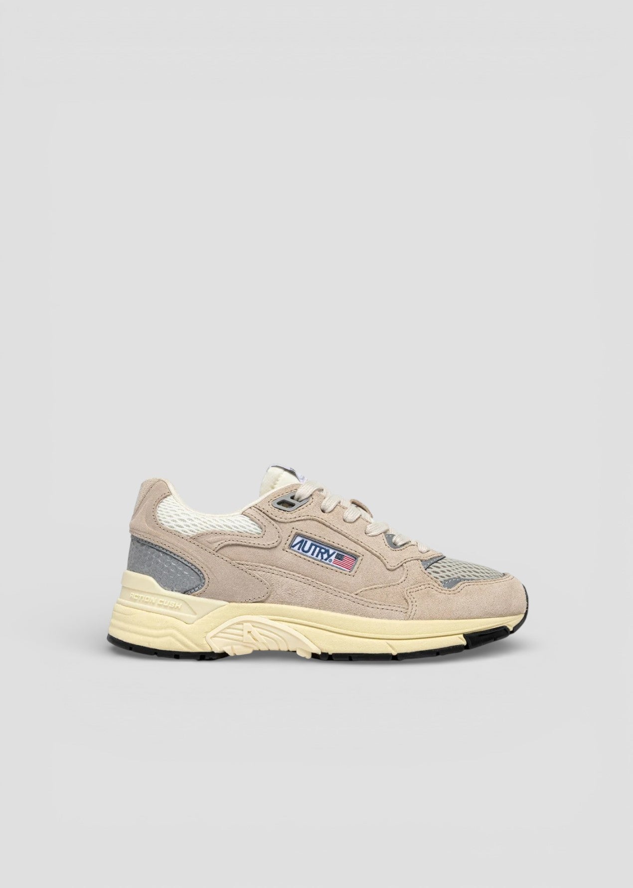 SS26-HYLW-UM19 SNEAKERS HYPERWAY SUEDE /MESH SAND/SILVER