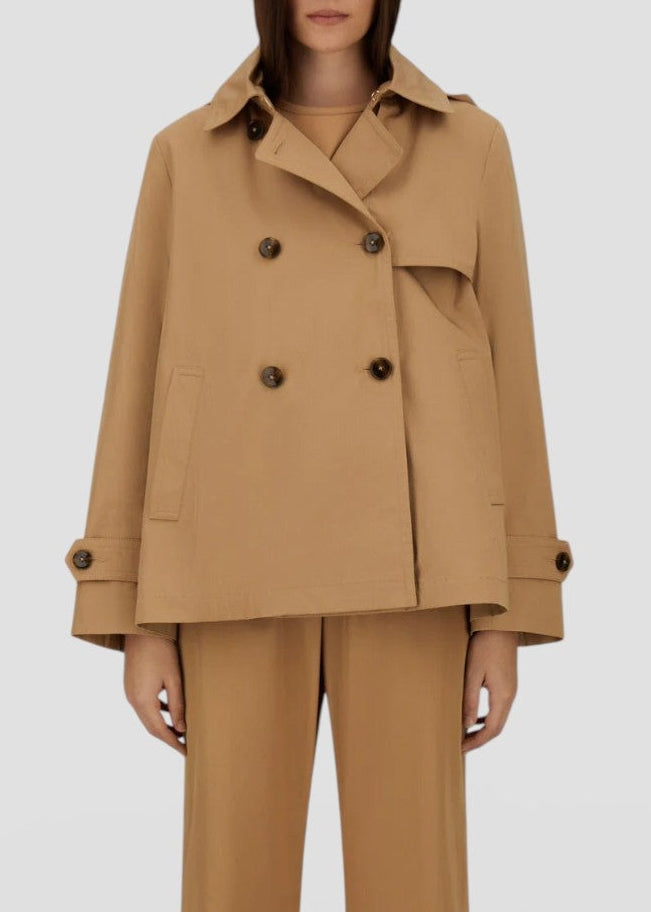 SS26-IM000177D-13238  TRENCH CORTO DEAN CAMMELLO