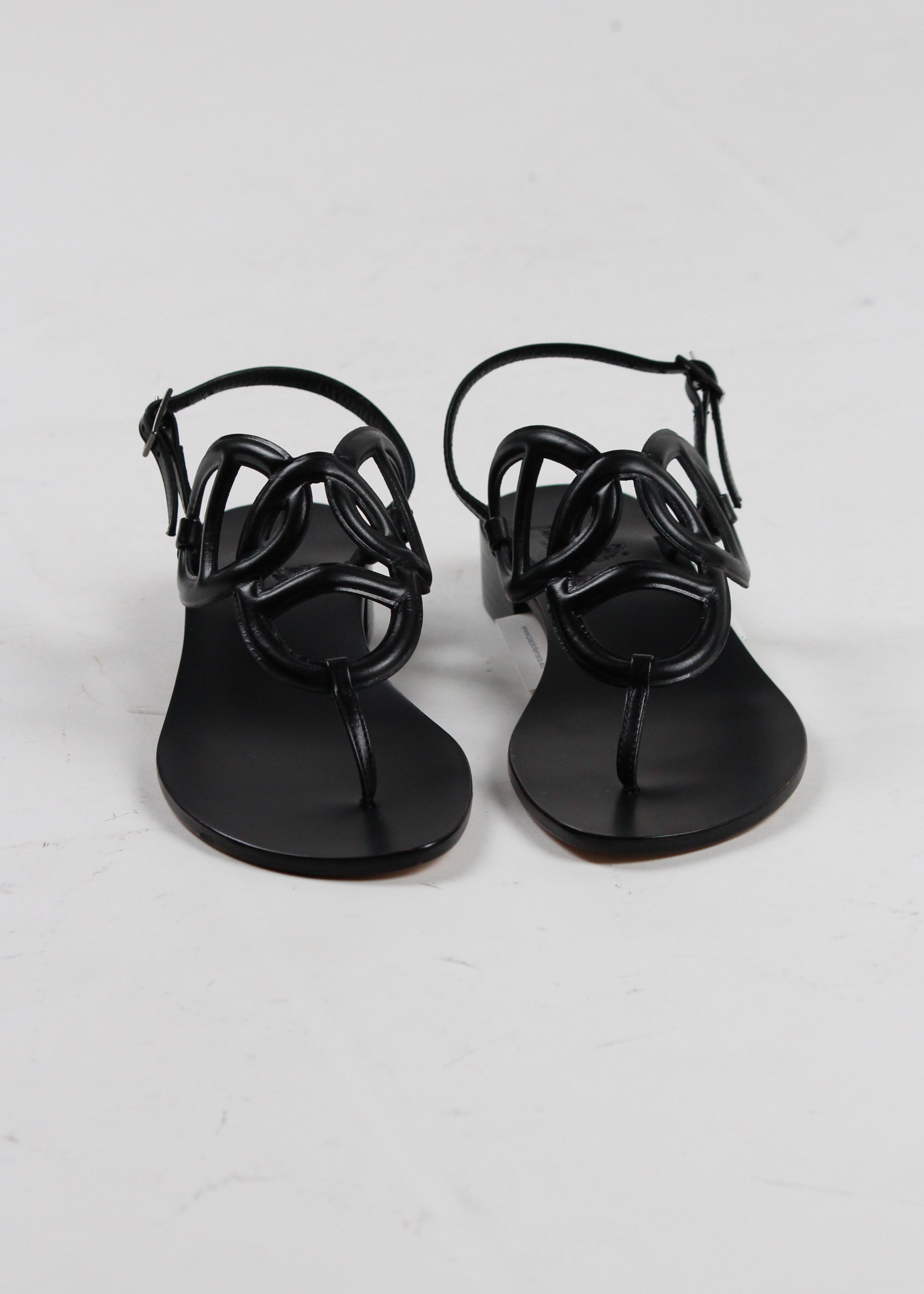 SS25-3311/C-T20 SANDALO CAPRESE IN  NAPPA  NERO