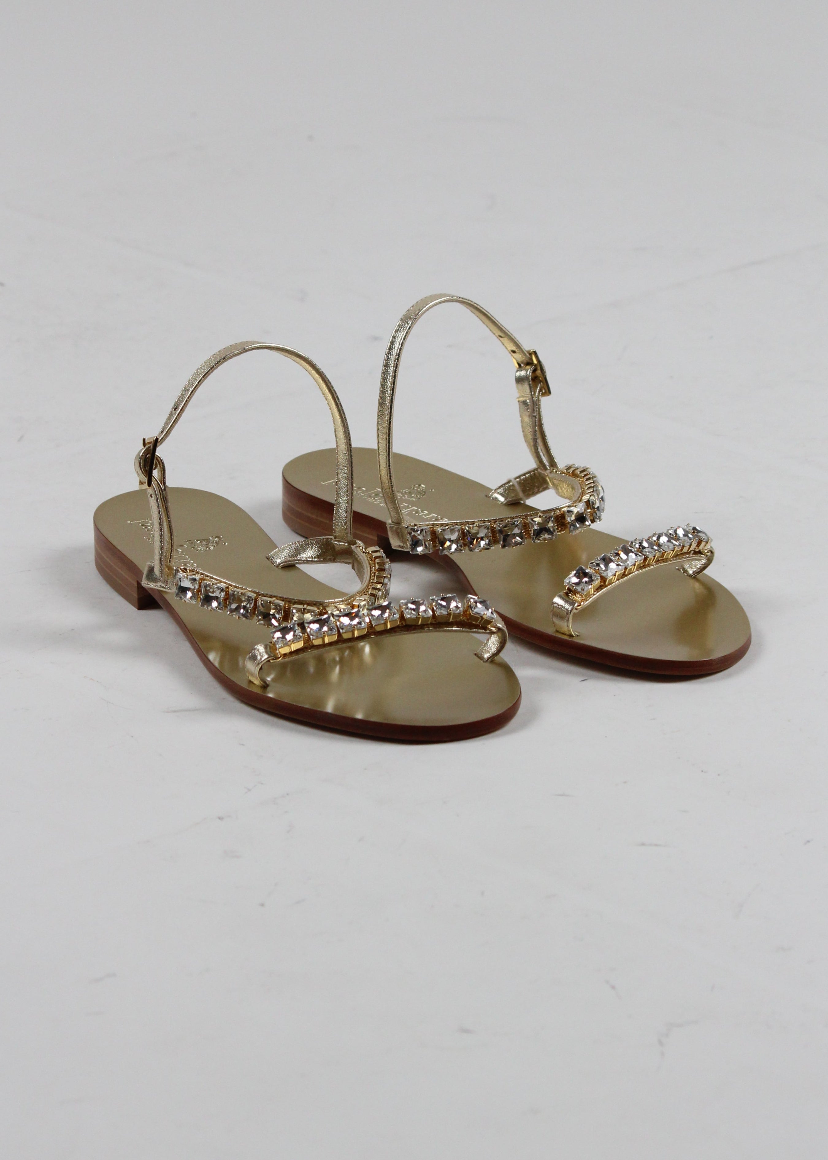 SS25-3320/C-T15 SANDALO CAPRESE GIOIELLO IN LAMINATO PLATINO