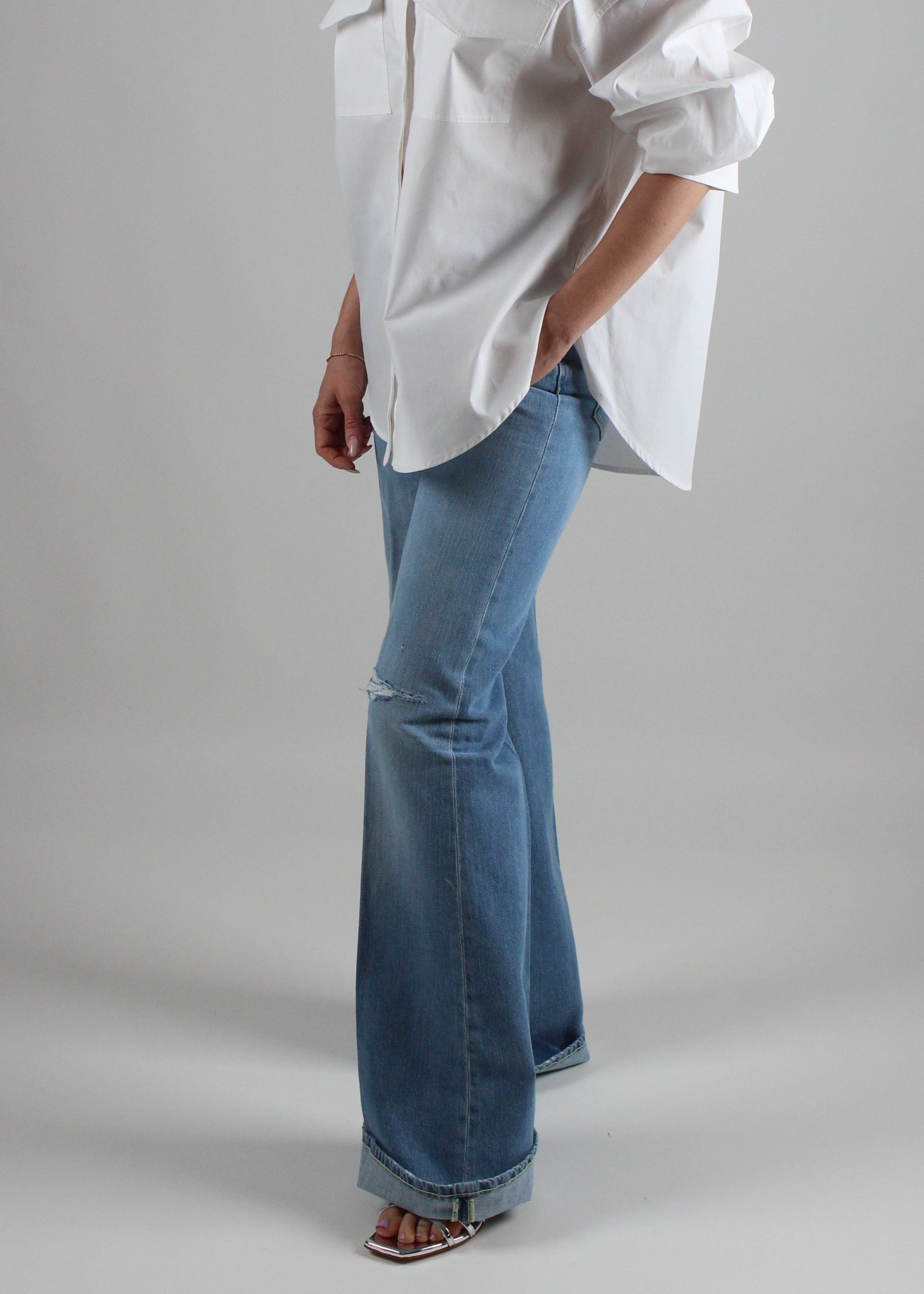 SS25 DP619-DFH269-IS4-800 JEANS AMBER CINQUE TASCHE WIDE LEG FIT mi