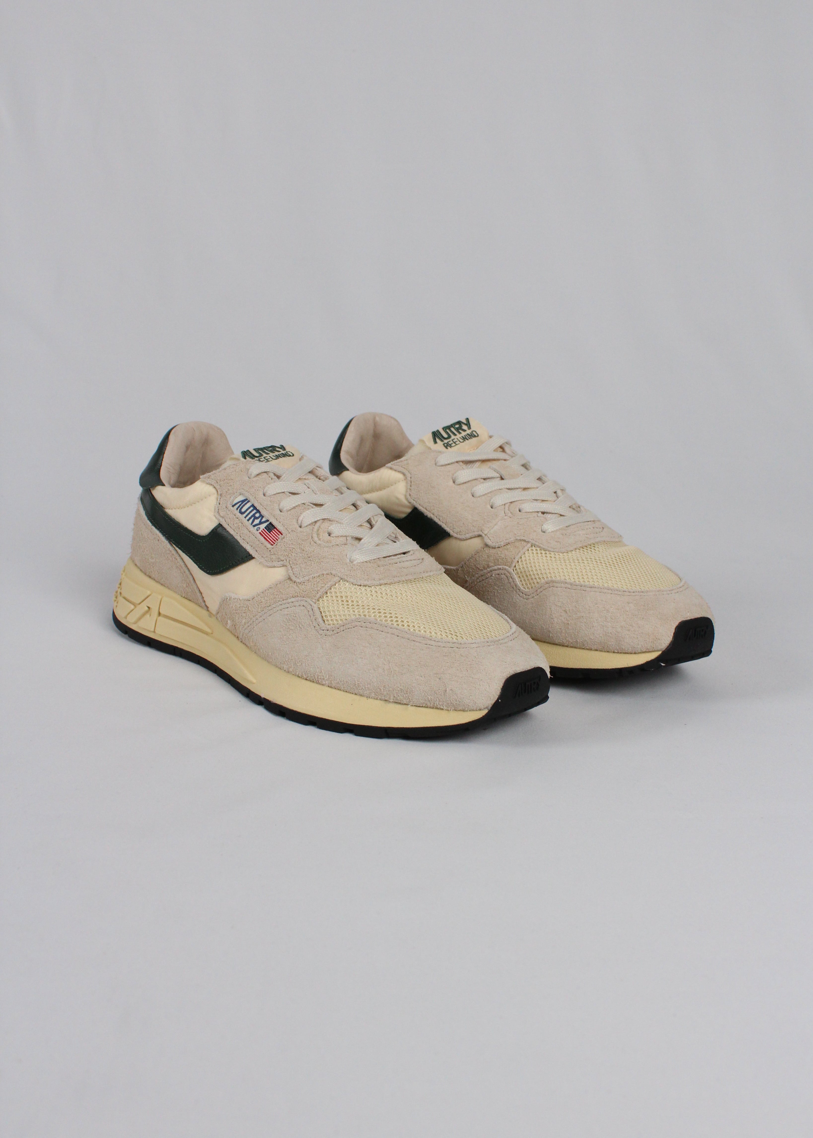 AI/SS25 WWLM-UT26 SNEAKERS  REELWIND   SUEDE/NET ECRU/MOUNT