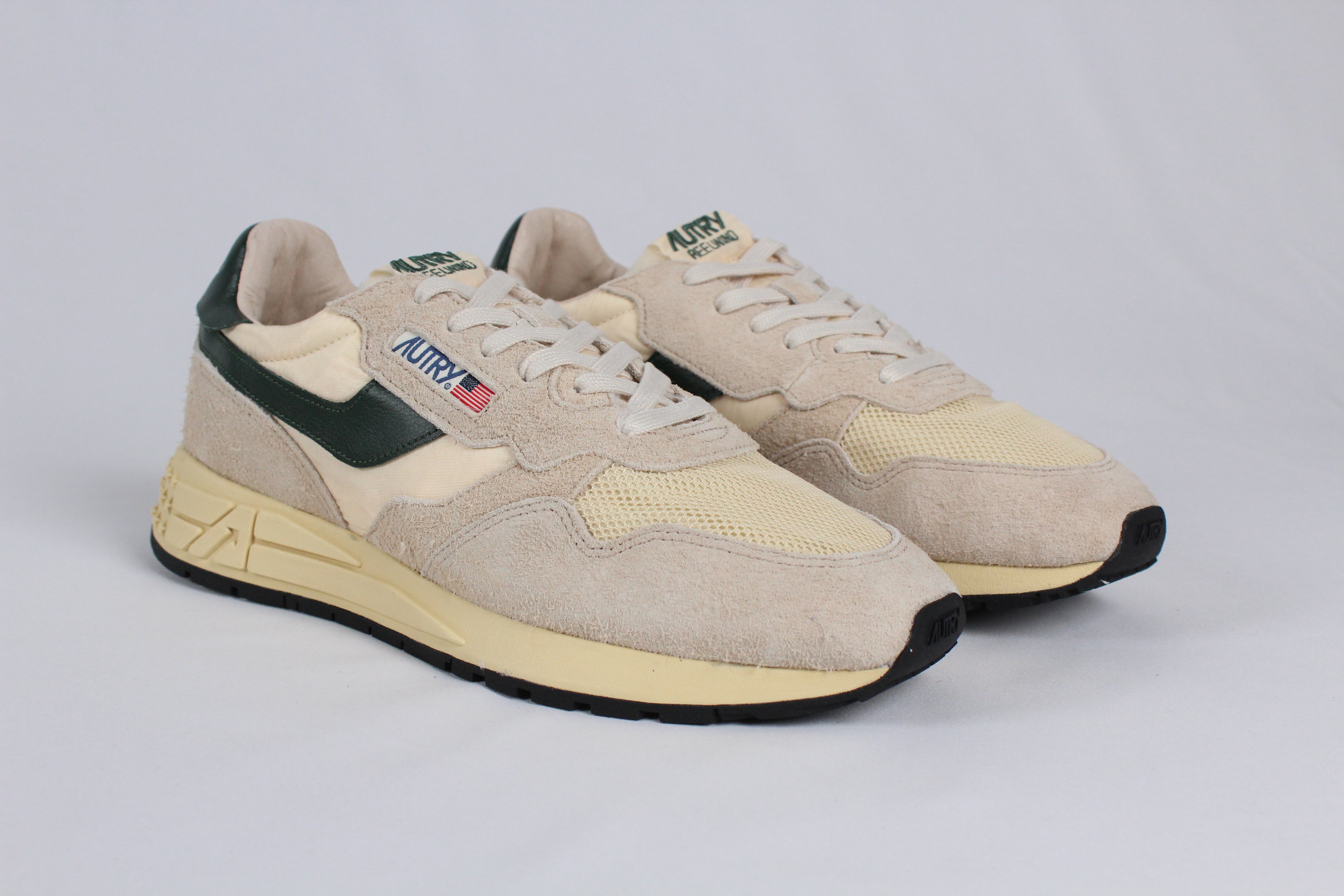 AI/SS25 WWLM-UT26 SNEAKERS  REELWIND   SUEDE/NET ECRU/MOUNT