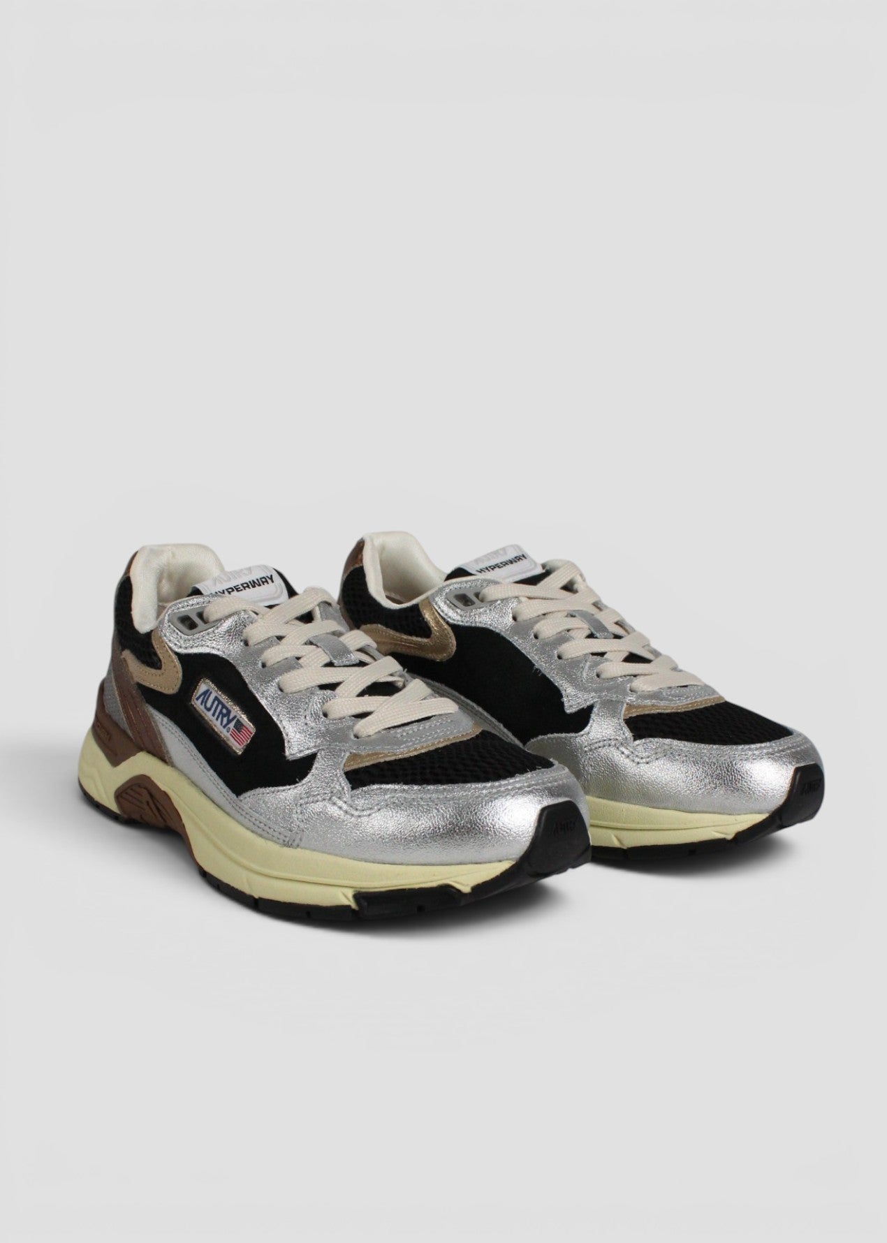 HYLW-EM04 SNEAKERS DONNA  HUPERWAY  MILEA/SU/MESH SILV/BLK