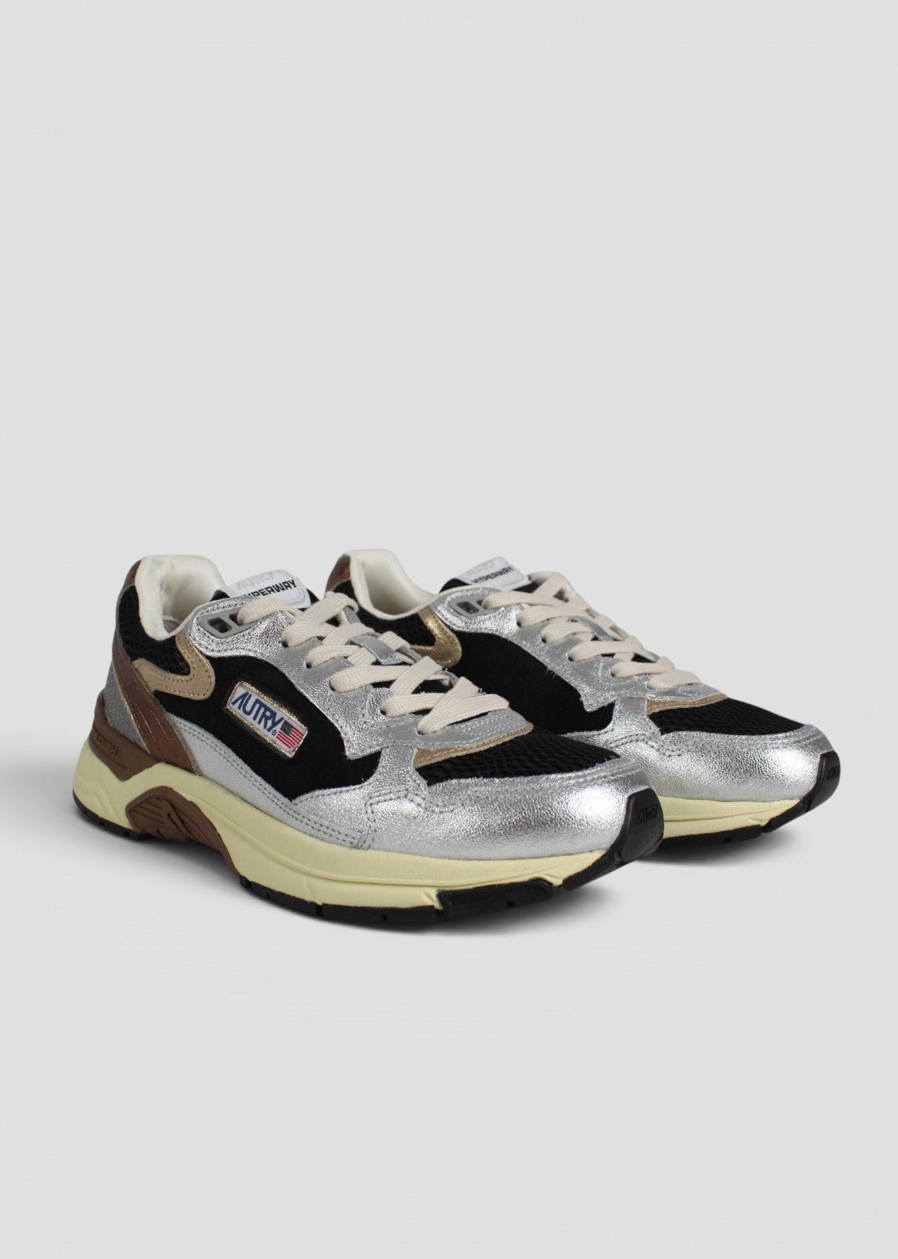 HYLW-EM04 SNEAKERS DONNA  HUPERWAY  MILEA/SU/MESH SILV/BLK