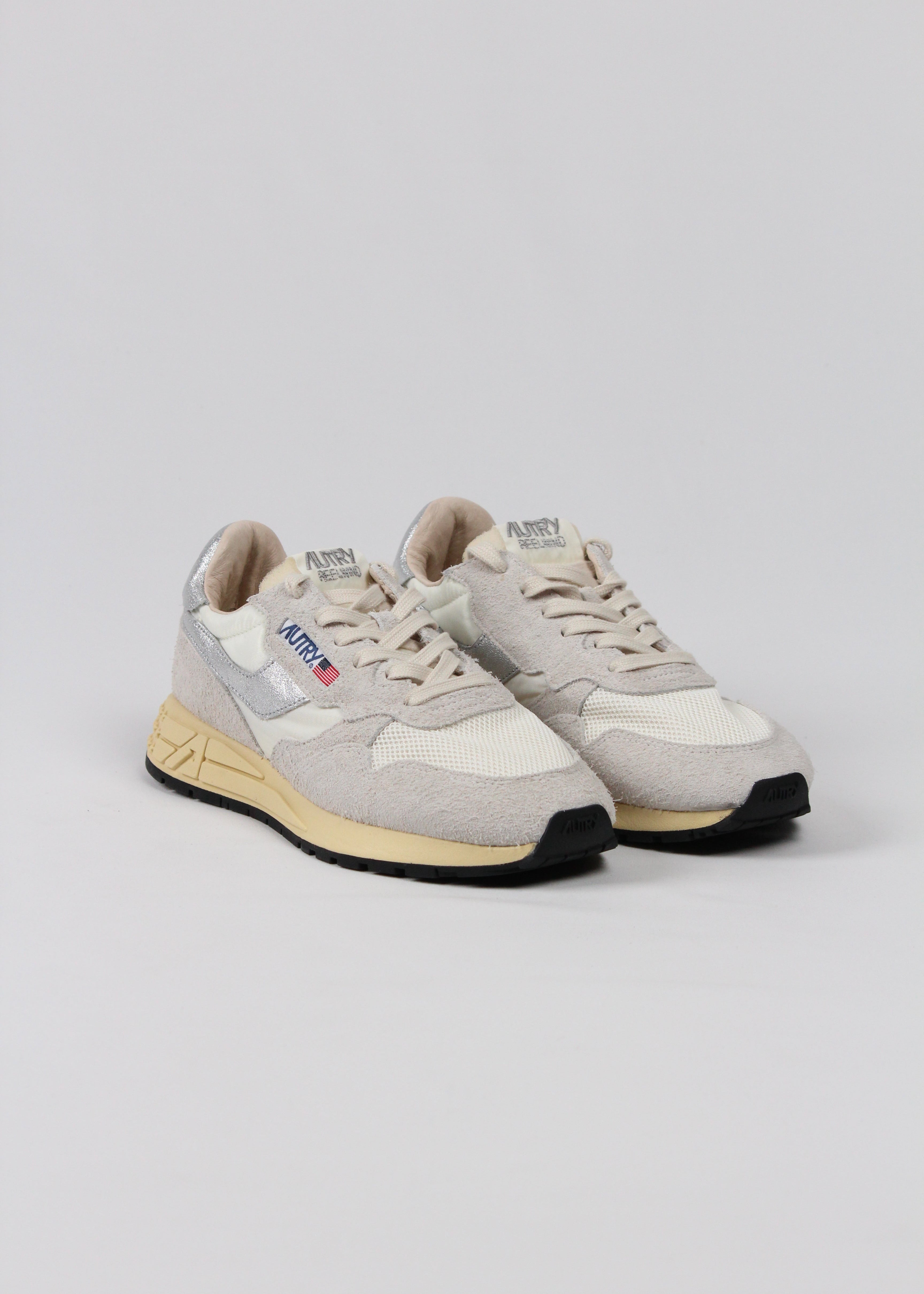 AI/SS25 WWLW-MU01  SNEAKERS  REELWIND   SUEDENIL/NET  WHT/SILV
