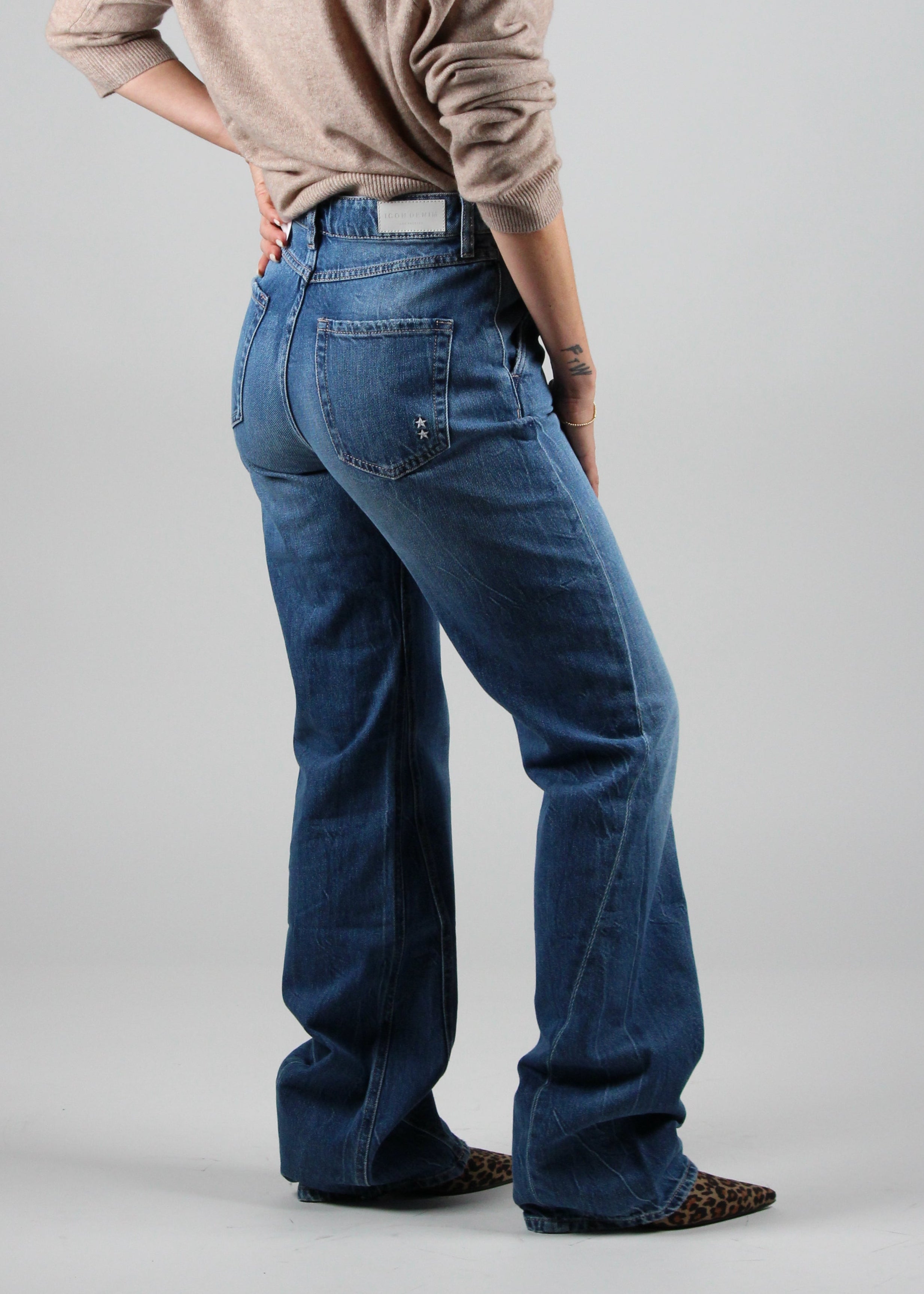 FW25-ID8730-ECL ANNIE - JEANS A GAMBA DRITTA DA DONNA COLORE ECLIPSE