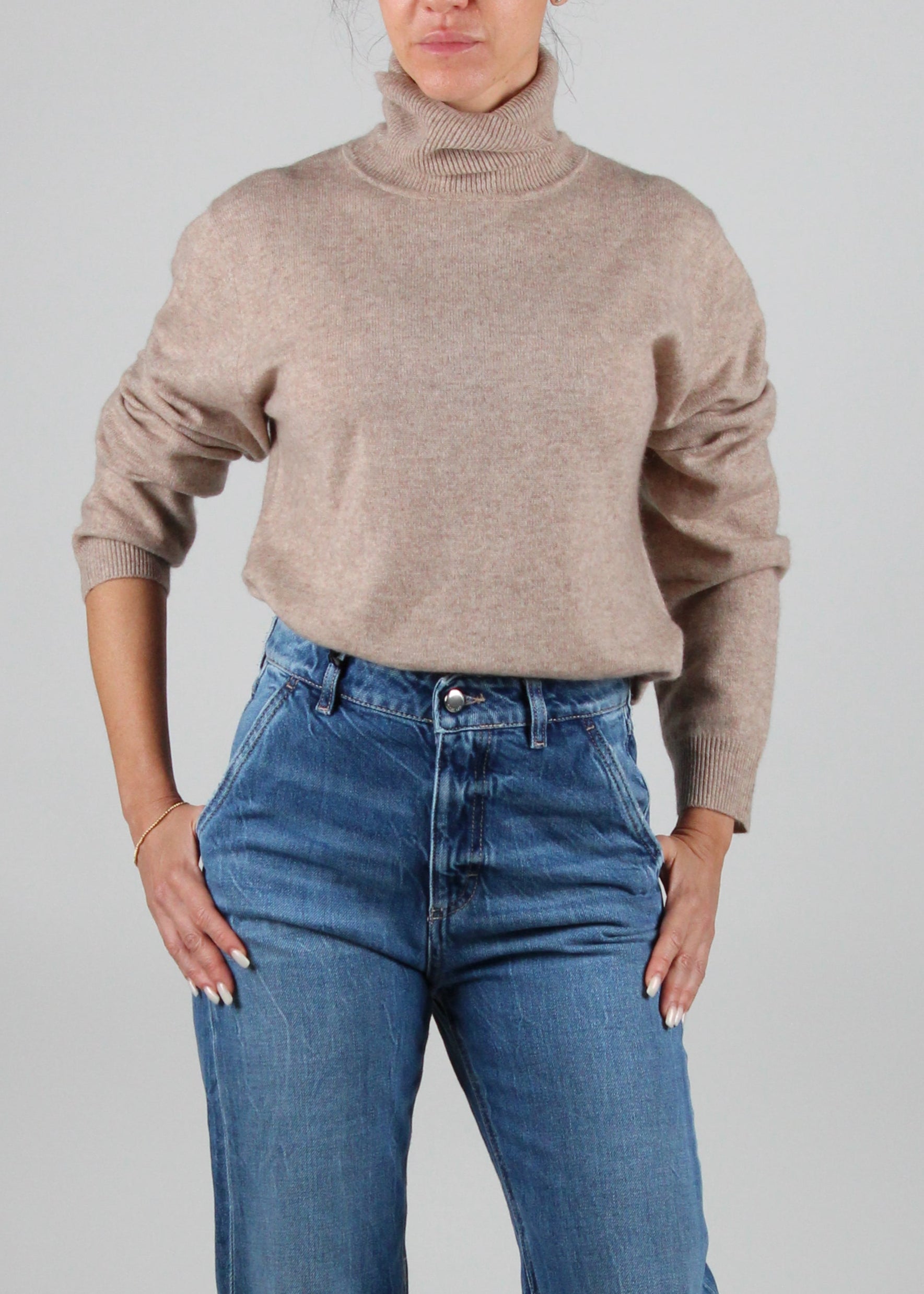 FW25-ACF202037C THEMYS MAGLIONE  DOLCEVITA IN 100% CASHMERE DA DONNA COLORE CHESTNUT