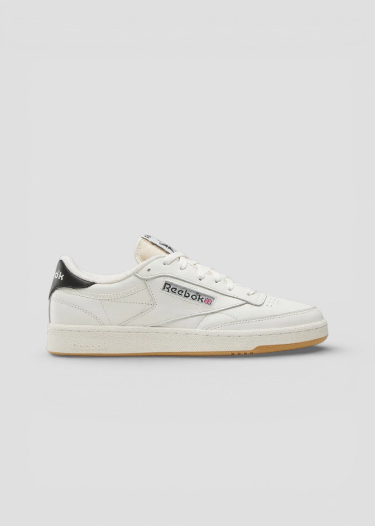 SS26-953 CLUB C 85 VINTAGE  SNEAKERS UOMO BIANCA SPOILER NERO