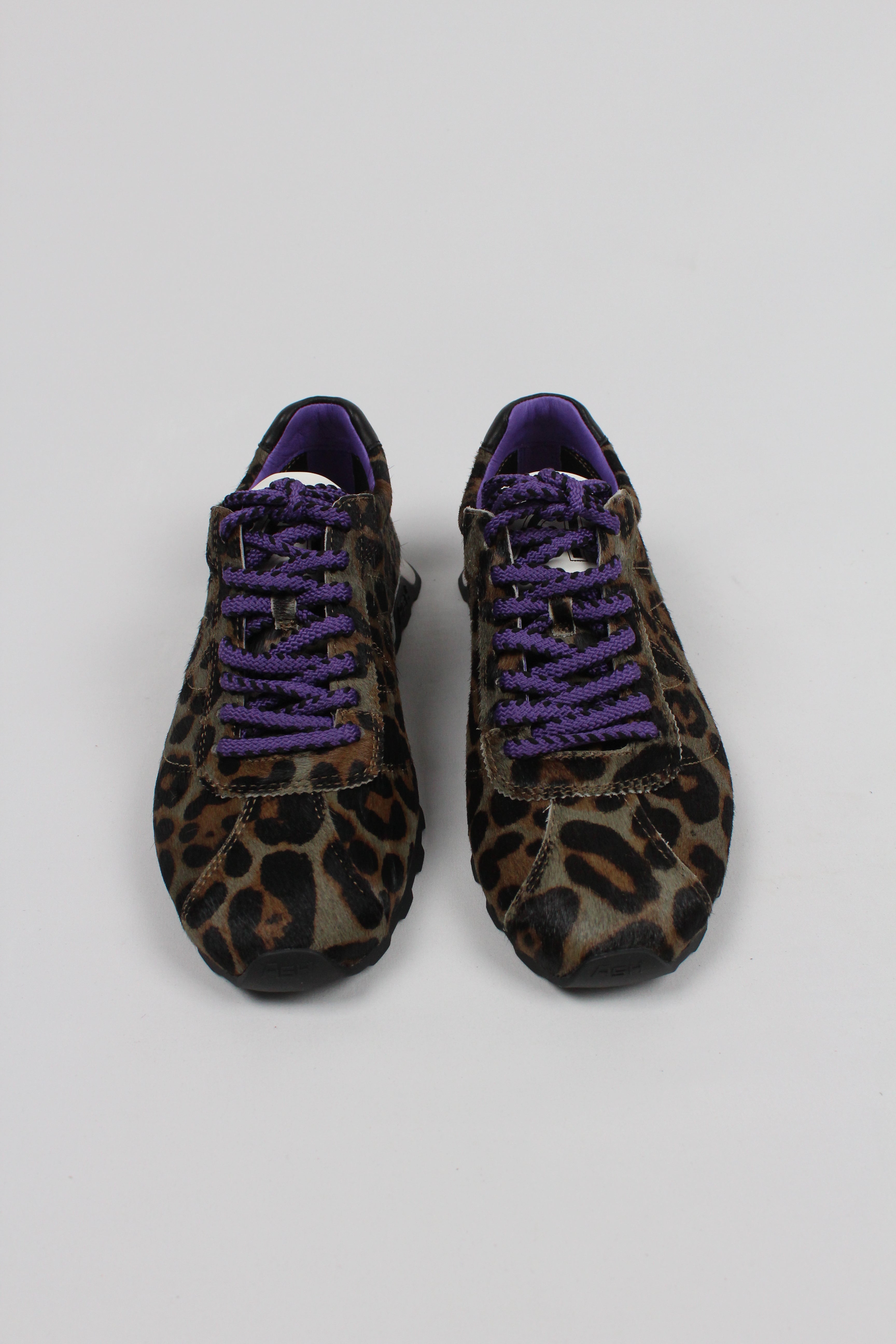 FW25-KILLBILL04 SNEAKERS KILLBILL IN CAVALLINO LEOPARDATO CON FODERA IN TESSUTO E PELLE