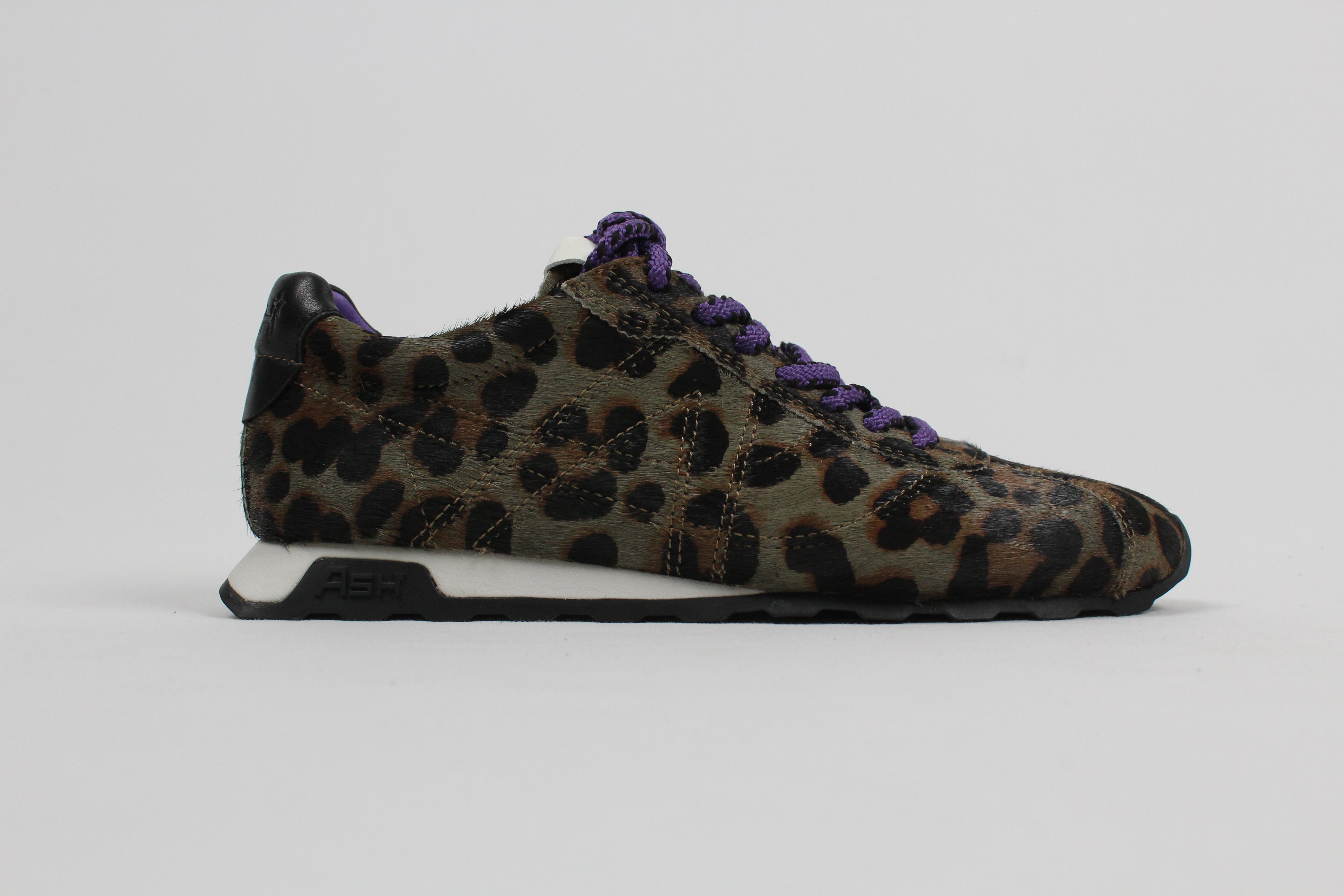 FW25-KILLBILL04 SNEAKERS KILLBILL IN CAVALLINO LEOPARDATO CON FODERA IN TESSUTO E PELLE