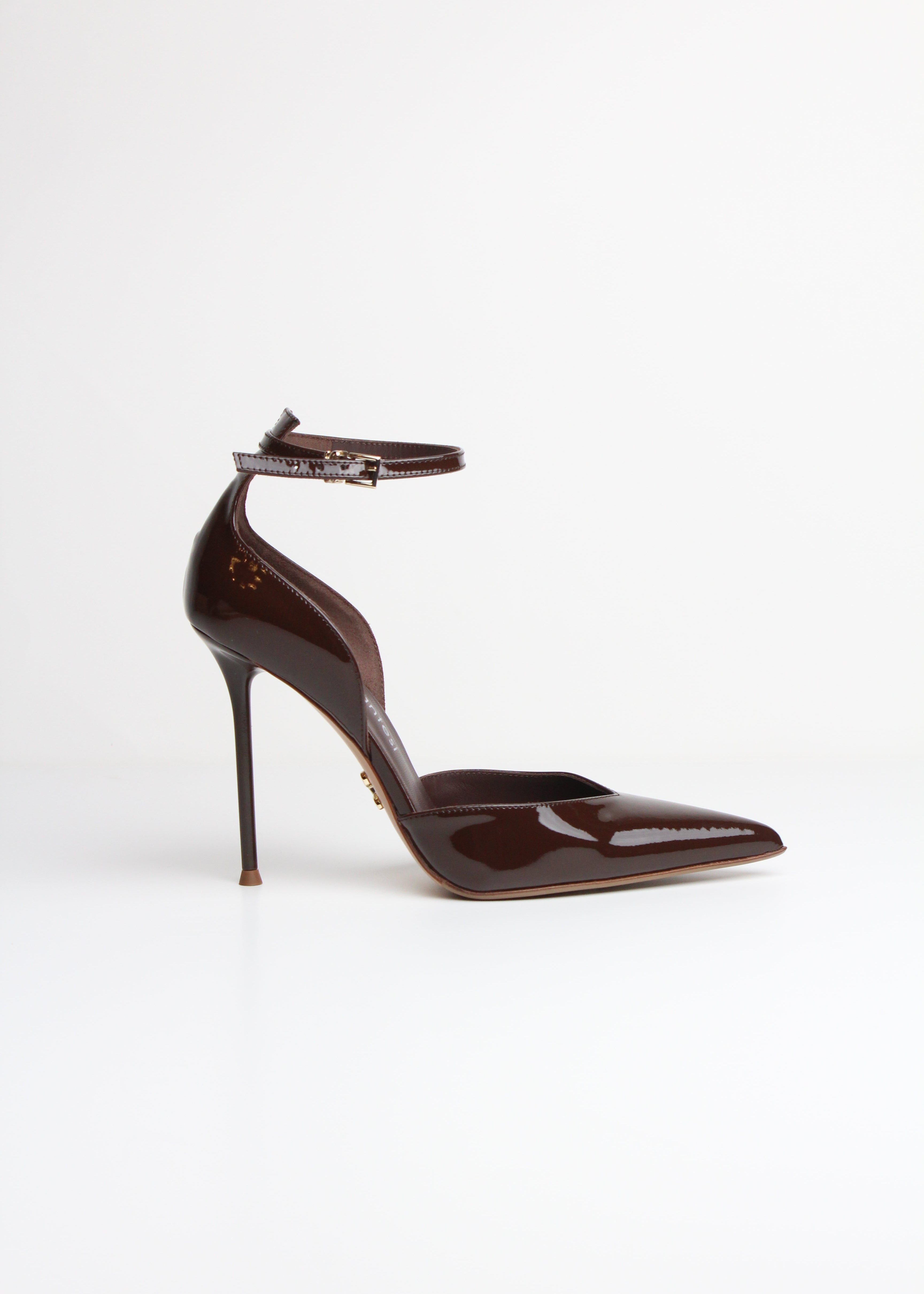 FW25-LARA56 DÉCOLLETÉ VERNICE DARK BROWN