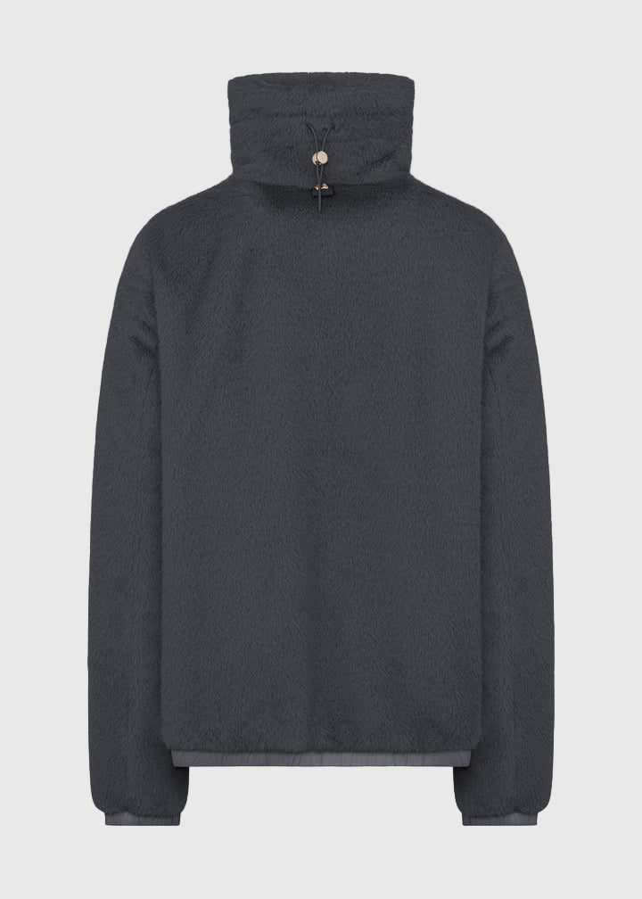 FW25-MANILA-PEJO  GIACCA CORTA IN MORBIDA PELLICCETTA COLORE GRIGIO INTENSO
