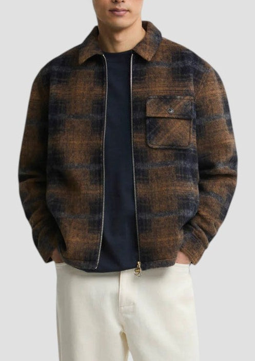 MFL0229   Overshirt Oswald in misto lana.