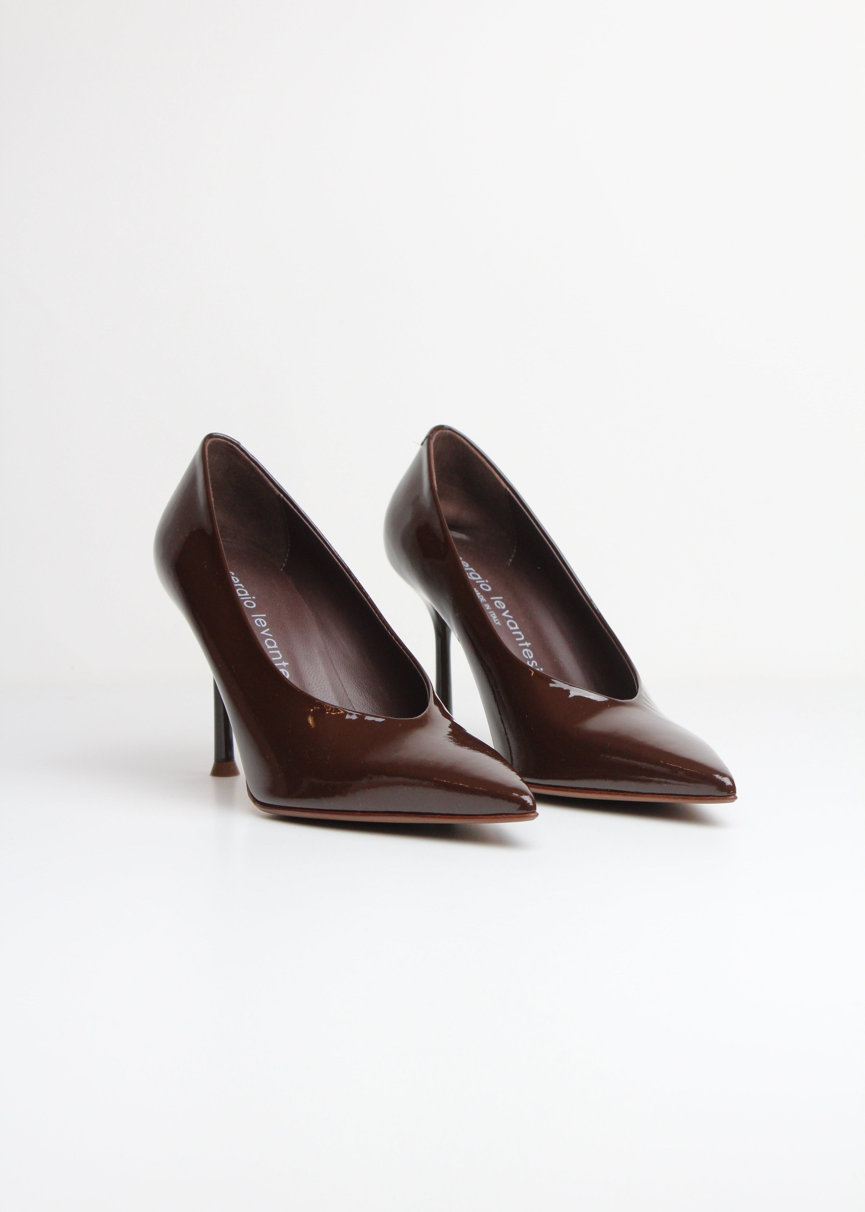 FW25-MODERNA56  DÉCOLLETÉ IN VERNICE DARK BROWN