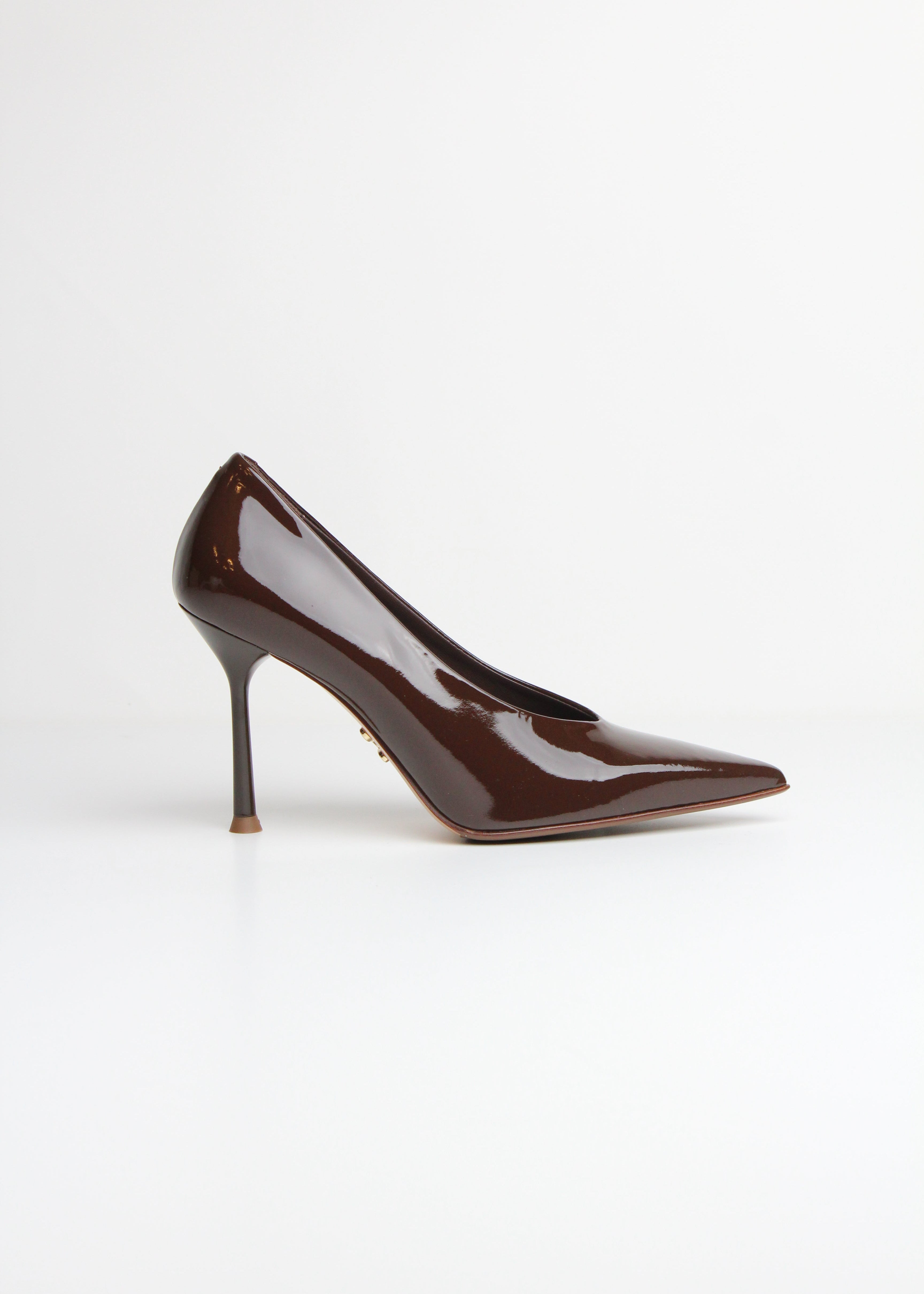 FW25-MODERNA56  DÉCOLLETÉ IN VERNICE DARK BROWN
