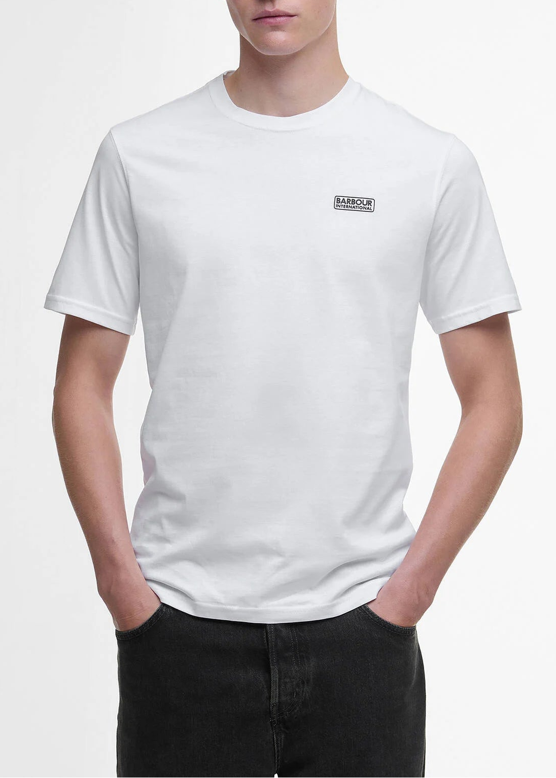 SS26-MTS0141  TSHIRT LOGO BARBOUR BIANCO