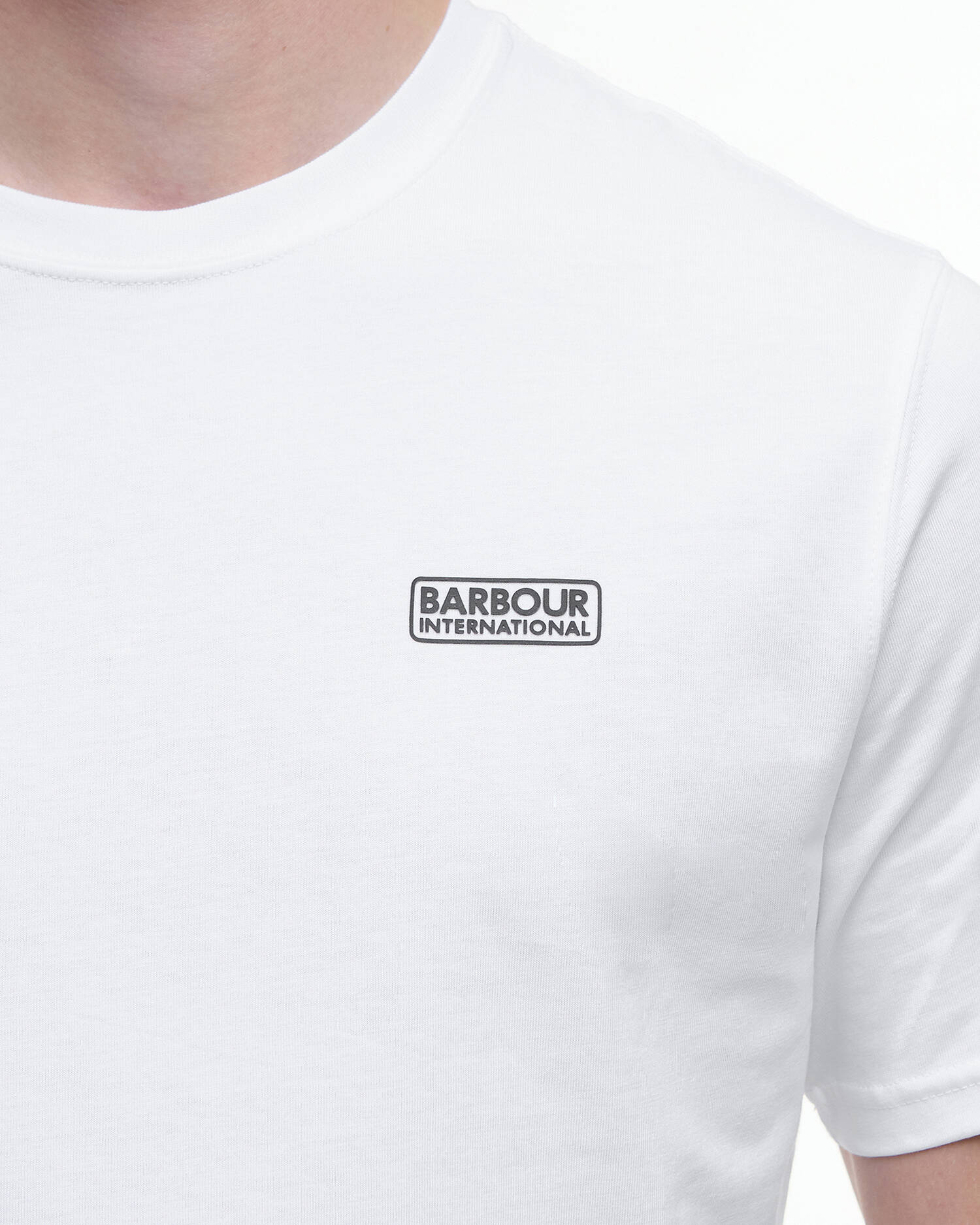 SS26-MTS0141  TSHIRT LOGO BARBOUR BIANCO