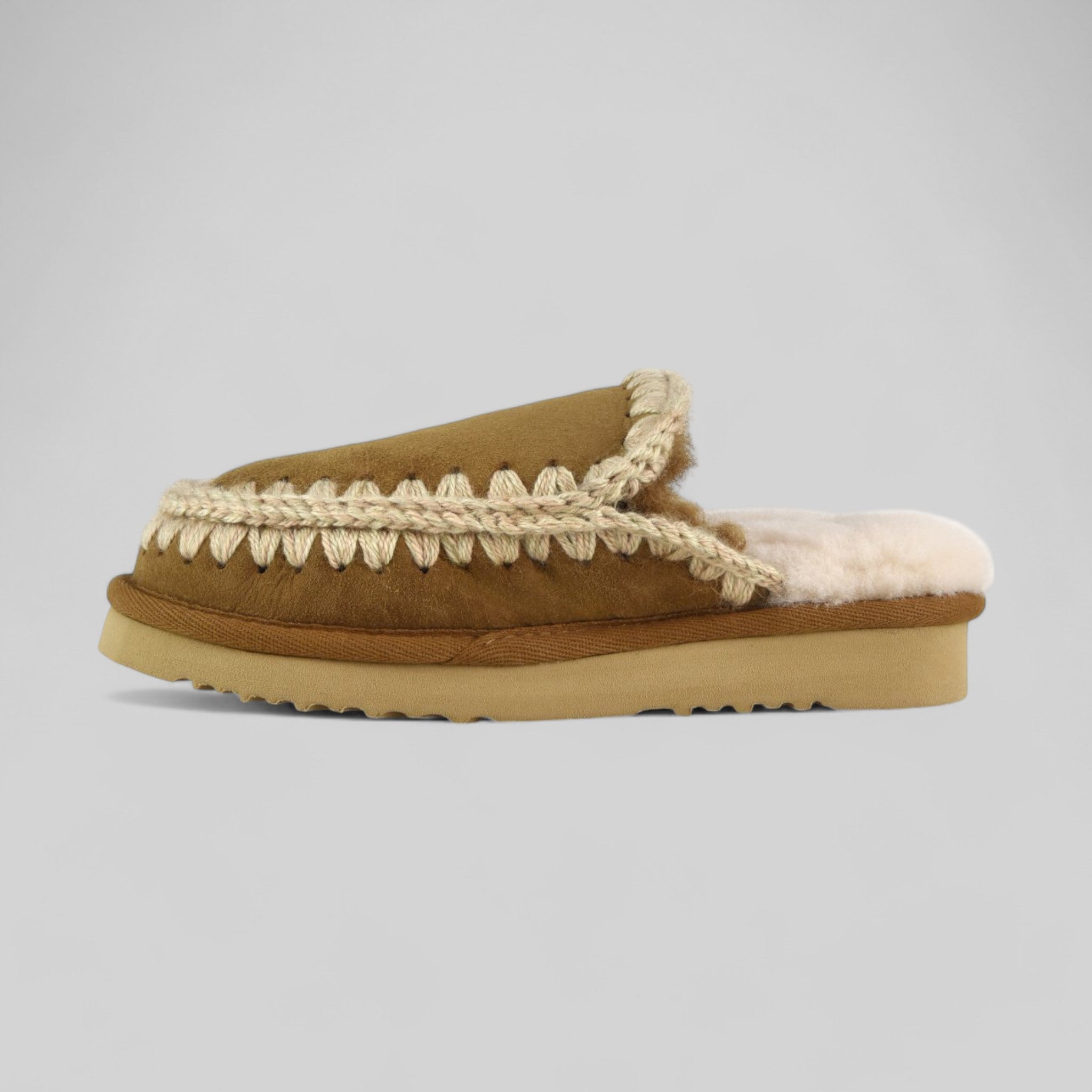 FW101125A ESKIMO SLIPPER  COGNAC