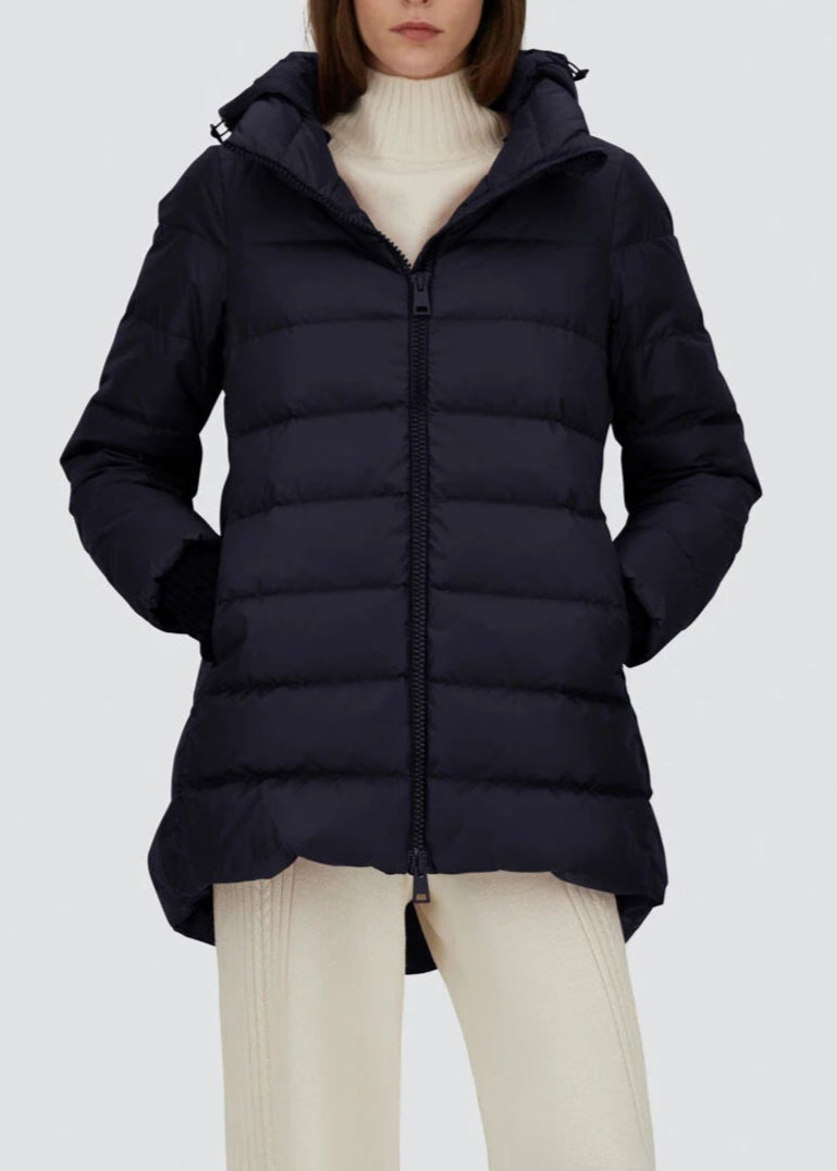 FW25-PI0660D  PIUMINO A-SHAPE IN NYLON CHAMONIX  COLORE BLU NAVY