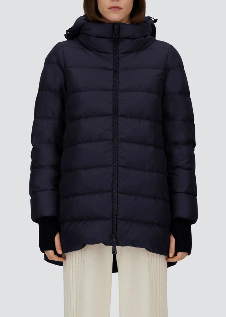 FW25-PI0660D  PIUMINO A-SHAPE IN NYLON CHAMONIX  COLORE BLU NAVY