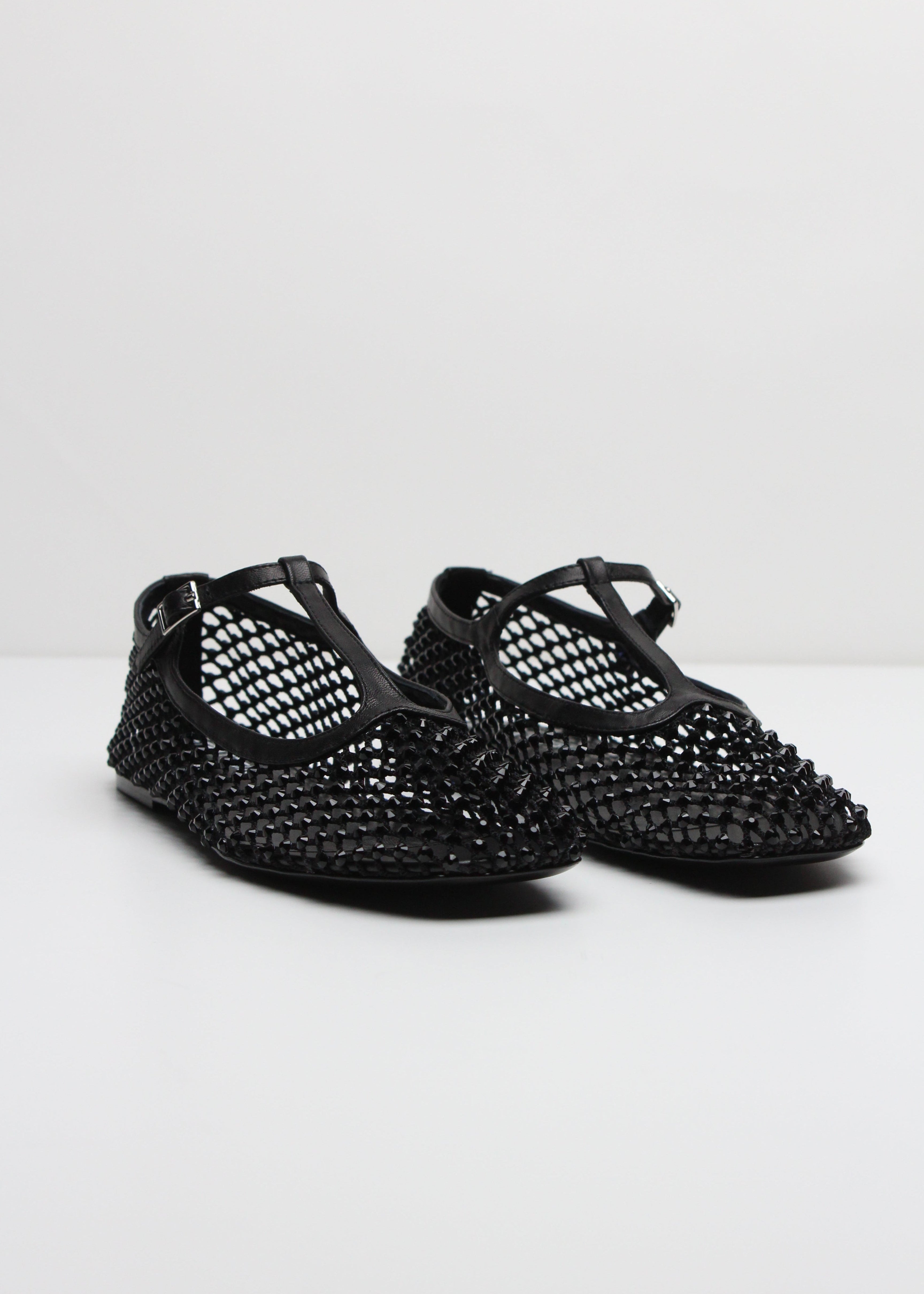 SS26-R33  ASTRA BALLERINA STRASS NERO