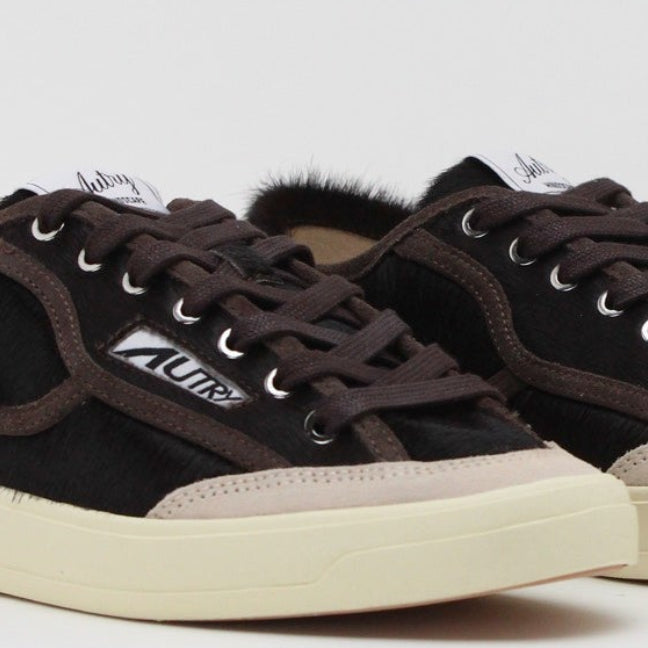 SCLWJP04  WINDSCAPE   SNEAKERS DONNA LOW EFFETTO CAVALLINO MARRONE