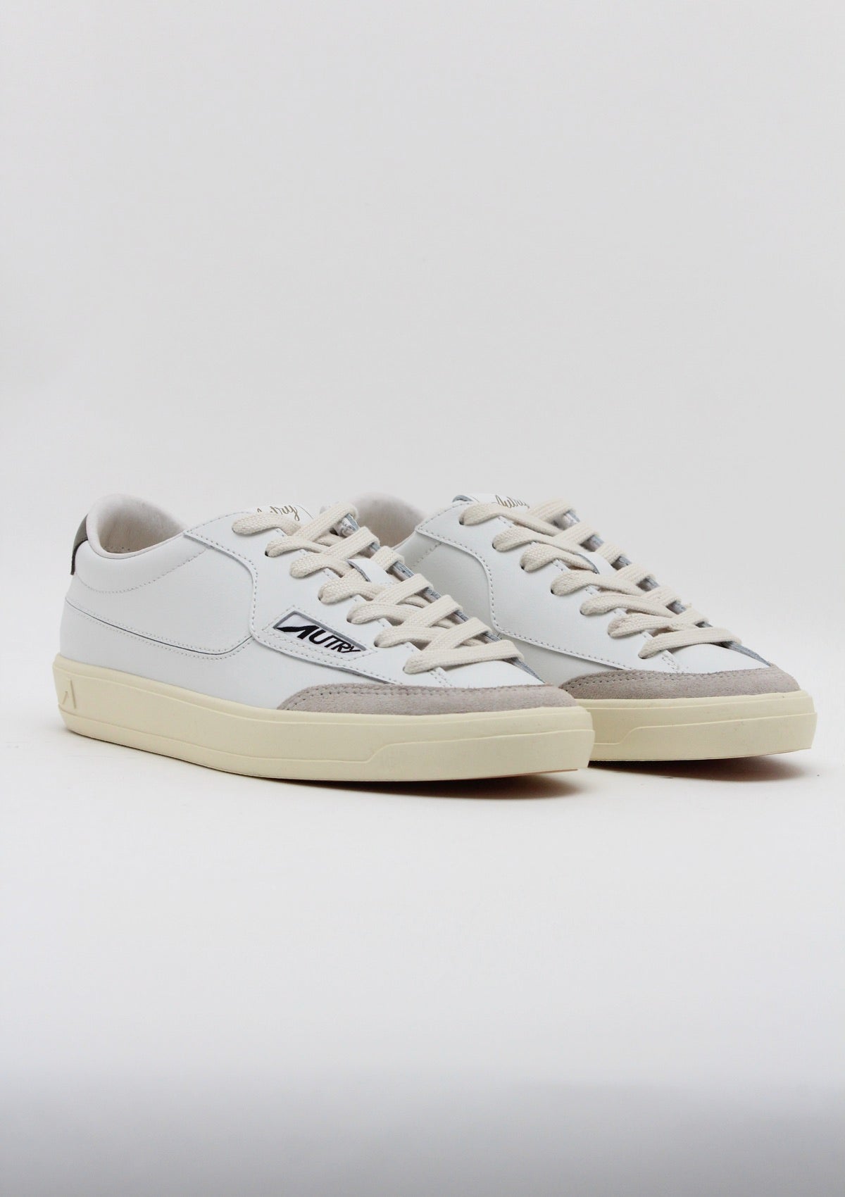 SCLWUK10  WINDSCAPE  SNEAKERS DONNA  LOW IN PELLE BIANCA E CHOCOLATE