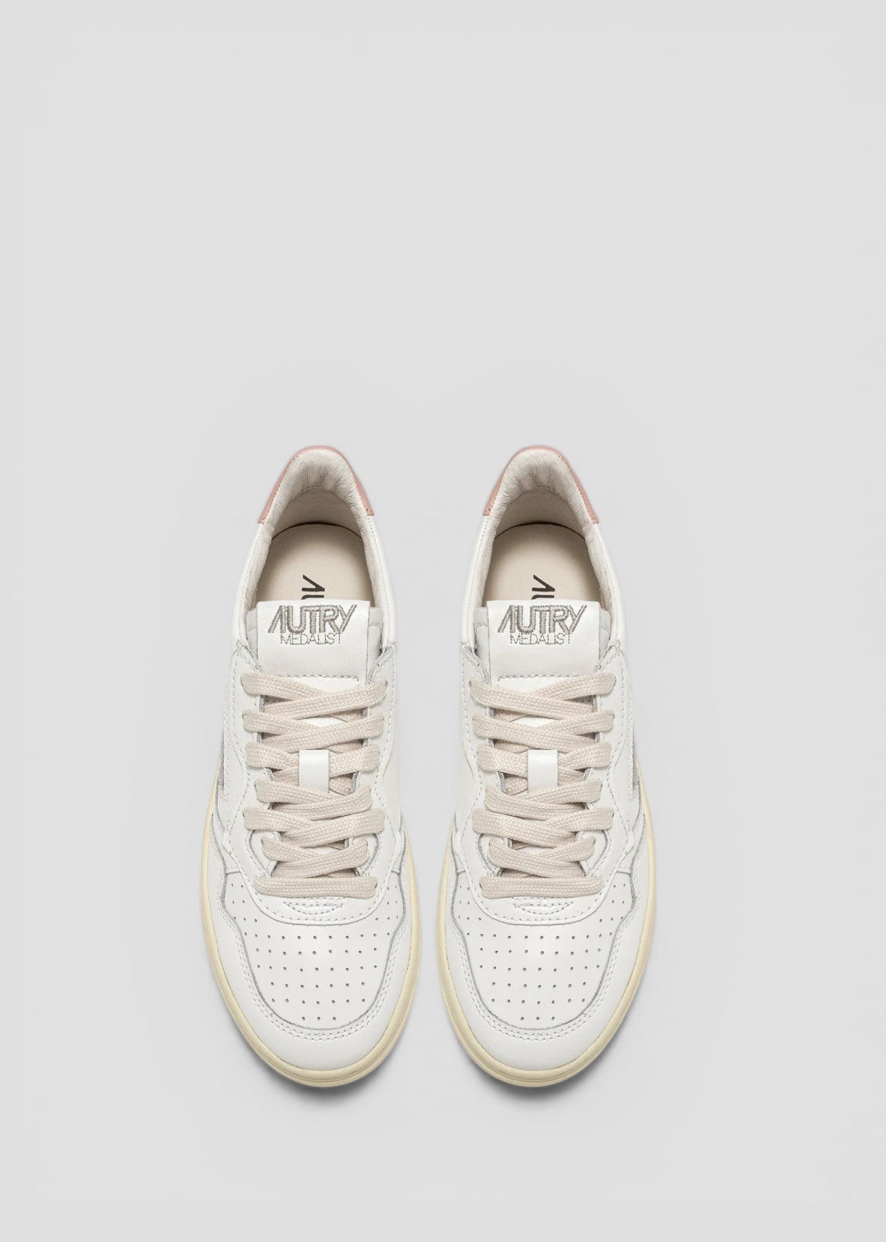 SNEAKERS AULW-LL16 SNEAKERS DONNA MEDALIST LOW IN PELLE BIANCA E ROSA