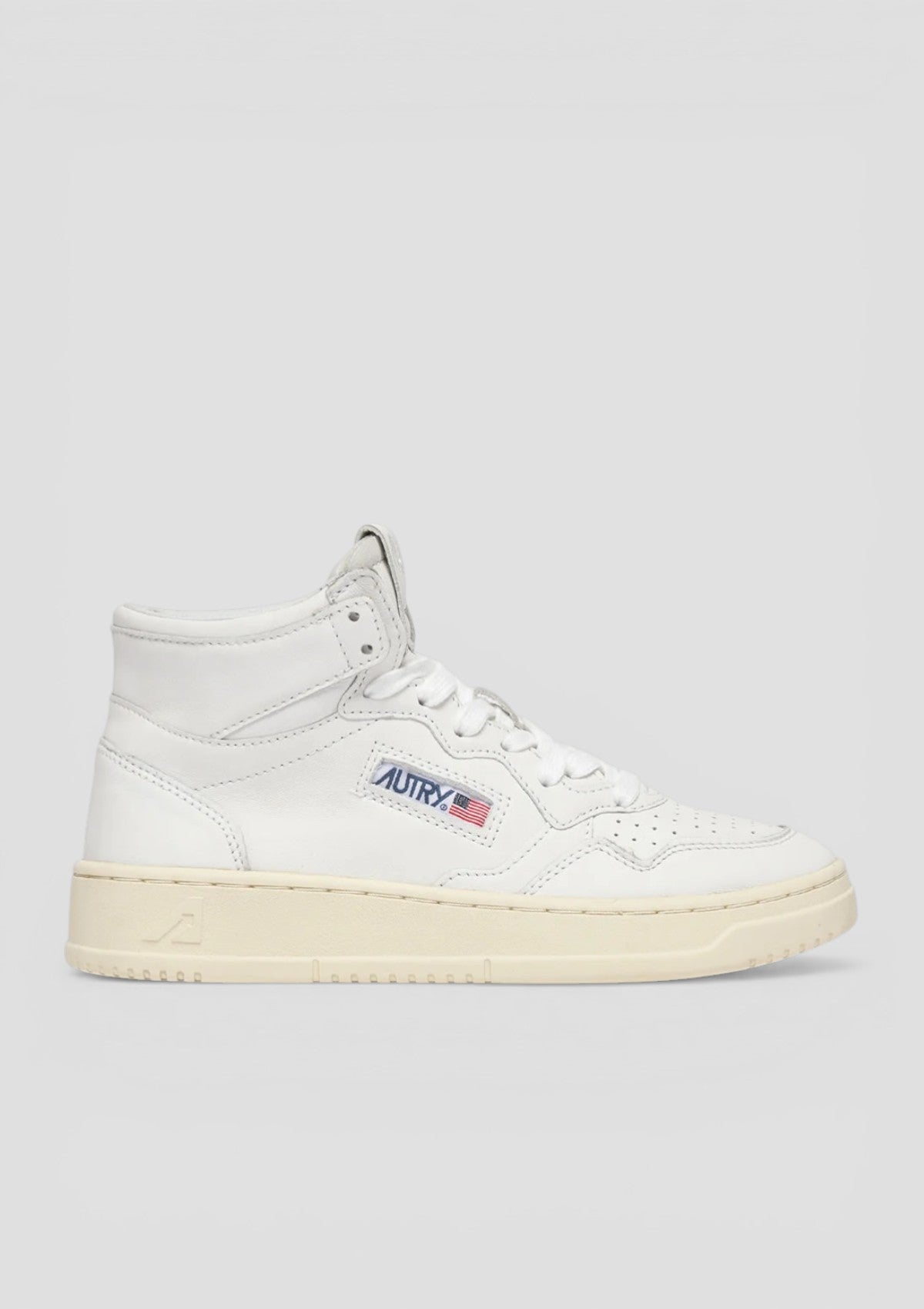 AUMM-GG04  SNEAKERS MEDALIST MID IN NAPPA BIANCA SUPER SOFT