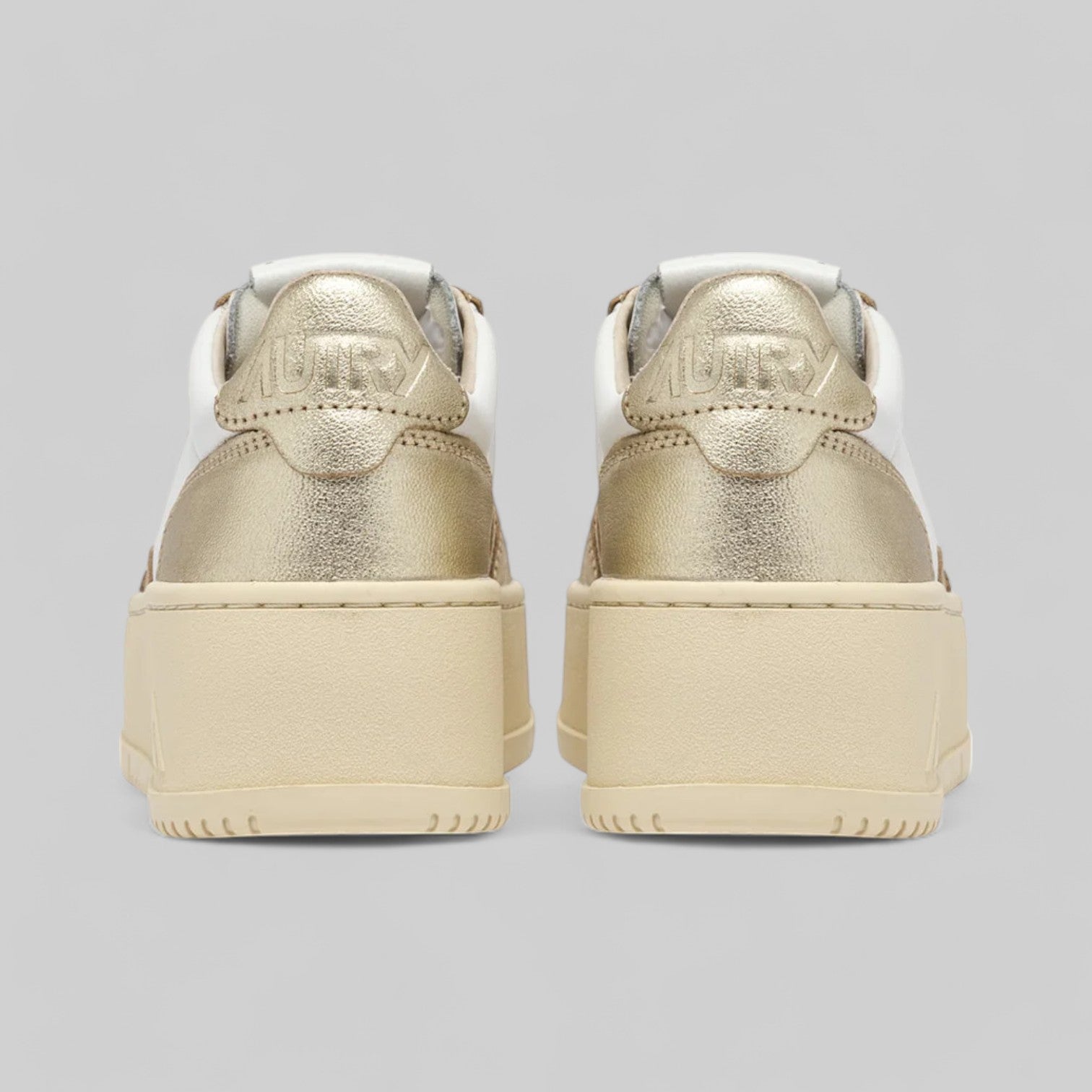 SNEAKERS PTLW-WB16 PLATFORM  LOW LEAT/LEAT  WHT/PLATINUM
