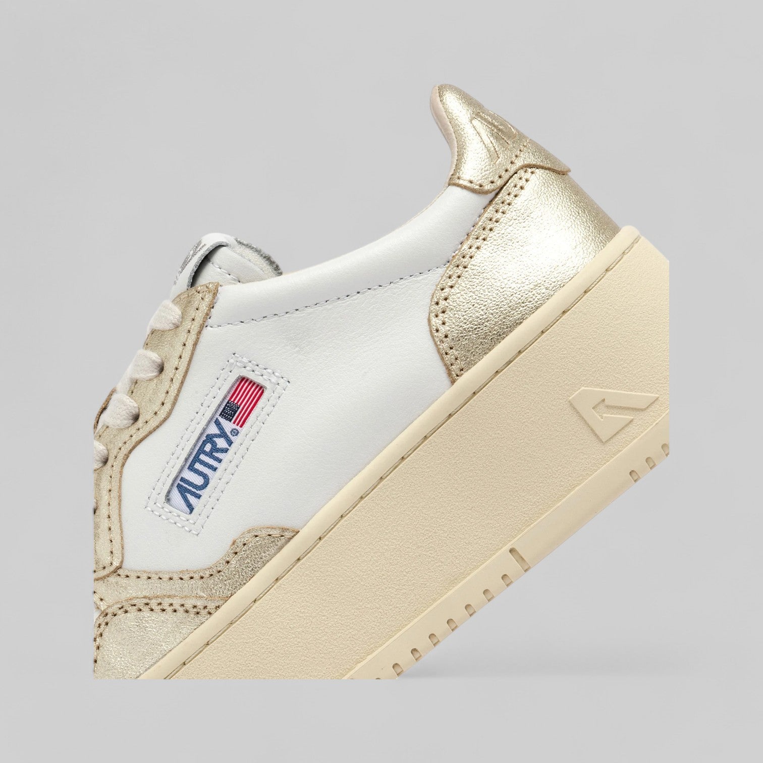 SNEAKERS PTLW-WB16 PLATFORM  LOW LEAT/LEAT  WHT/PLATINUM