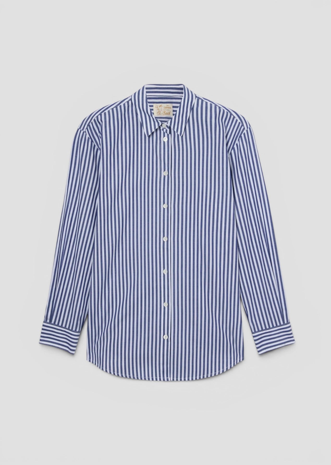 SS26-BRIG001 - 00801L CAMICIA BRIGITTE - COTTON STRIPES V SEE 61 EMB