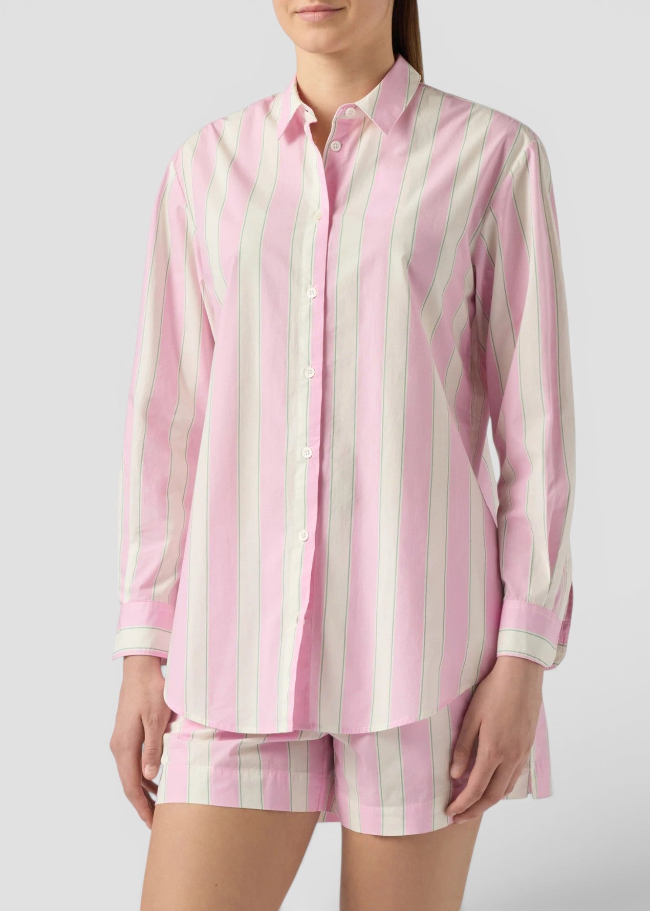 SS26-BRIG001 - 00897L CAMICIA BRIGITTE - COTTON SB BEACH STRIPES 2153 EMB