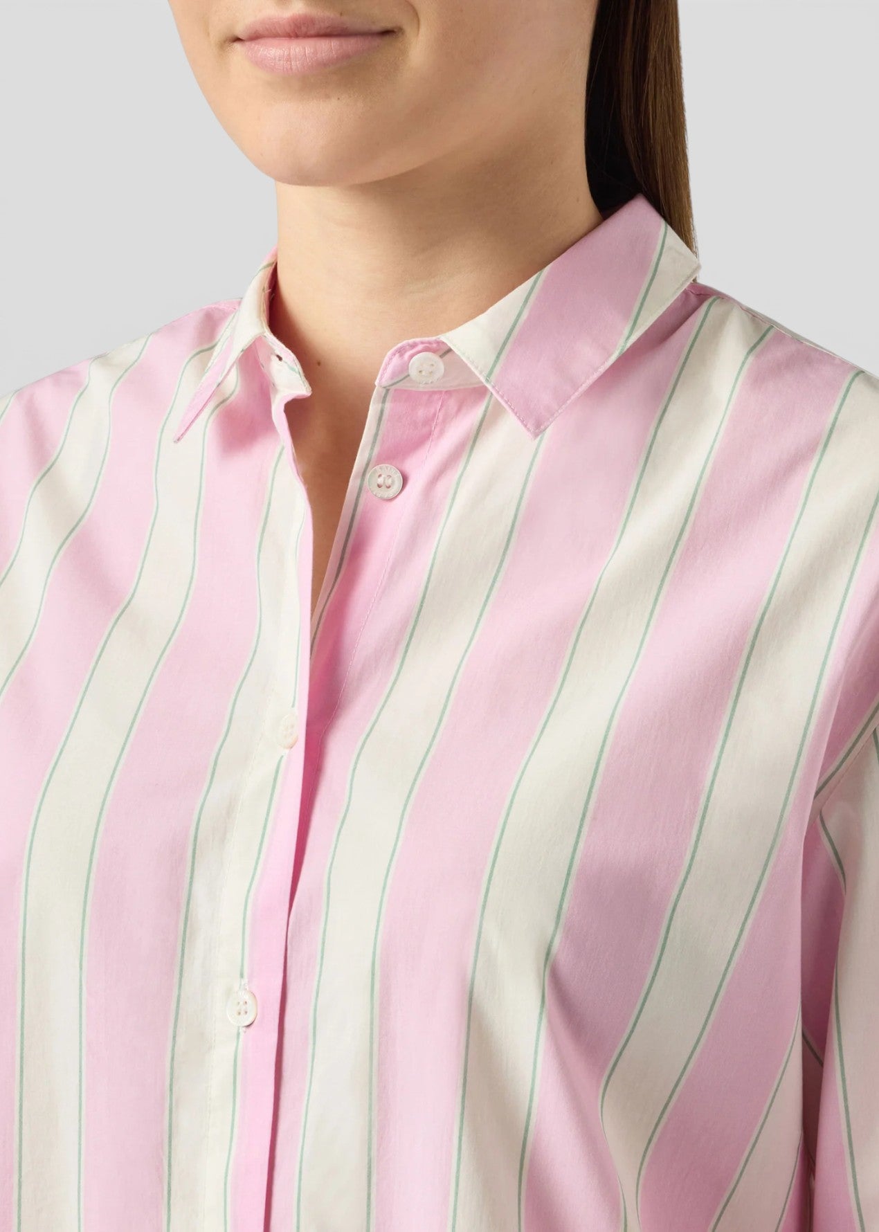 SS26-BRIG001 - 00897L CAMICIA BRIGITTE - COTTON SB BEACH STRIPES 2153 EMB
