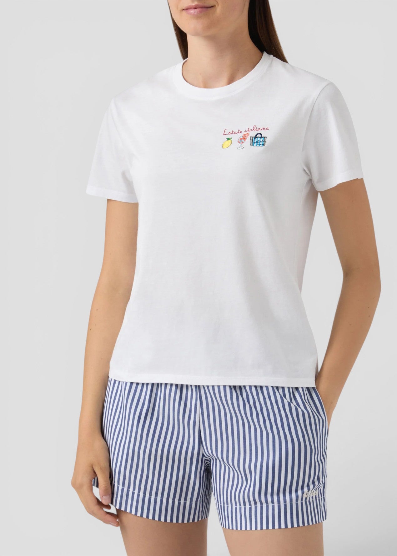 SS26-EMI0001 - 09757L T-SHIRT EMILIE - ESTATE ITALIANA 01N EMB