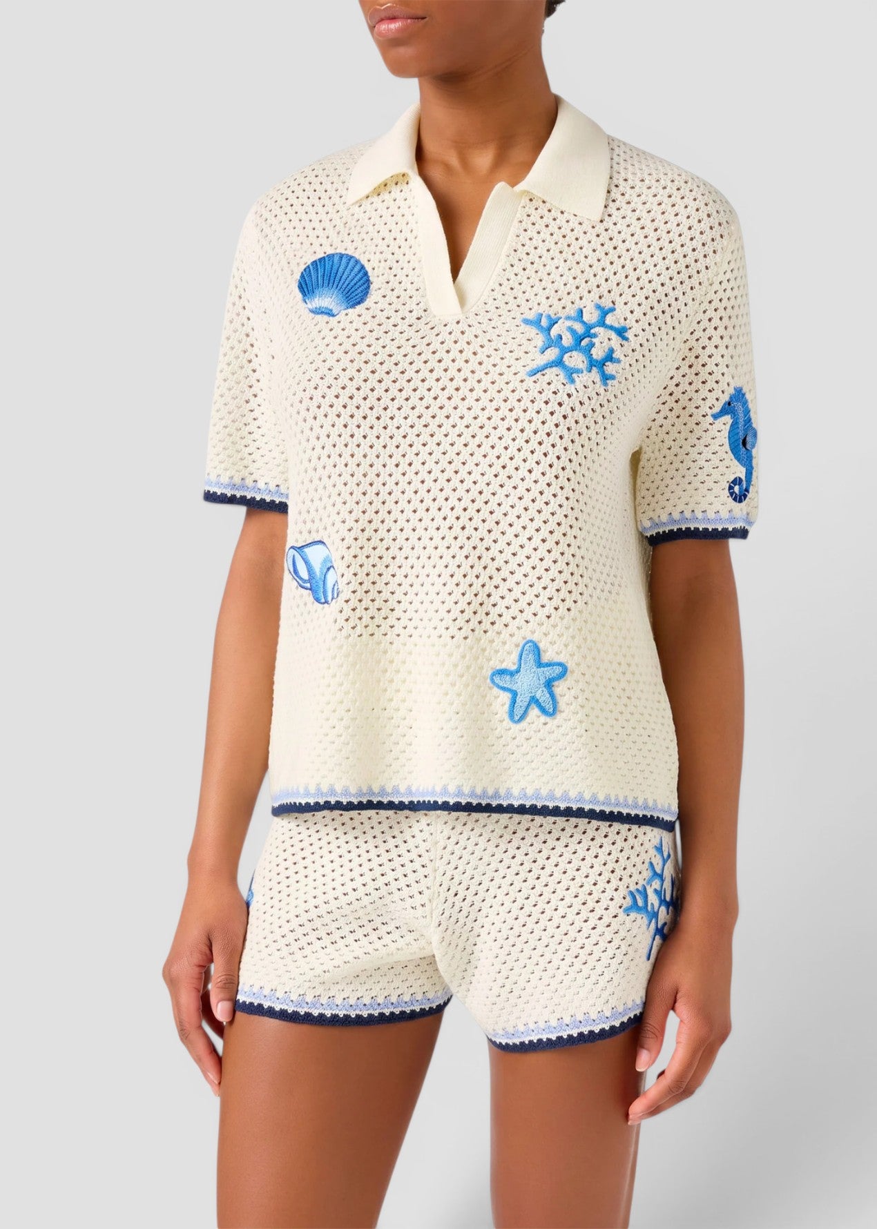 SS26-PIX0001 - 00256L CAMICIA PIXIE - LACE OCEANS 1061 PATCH